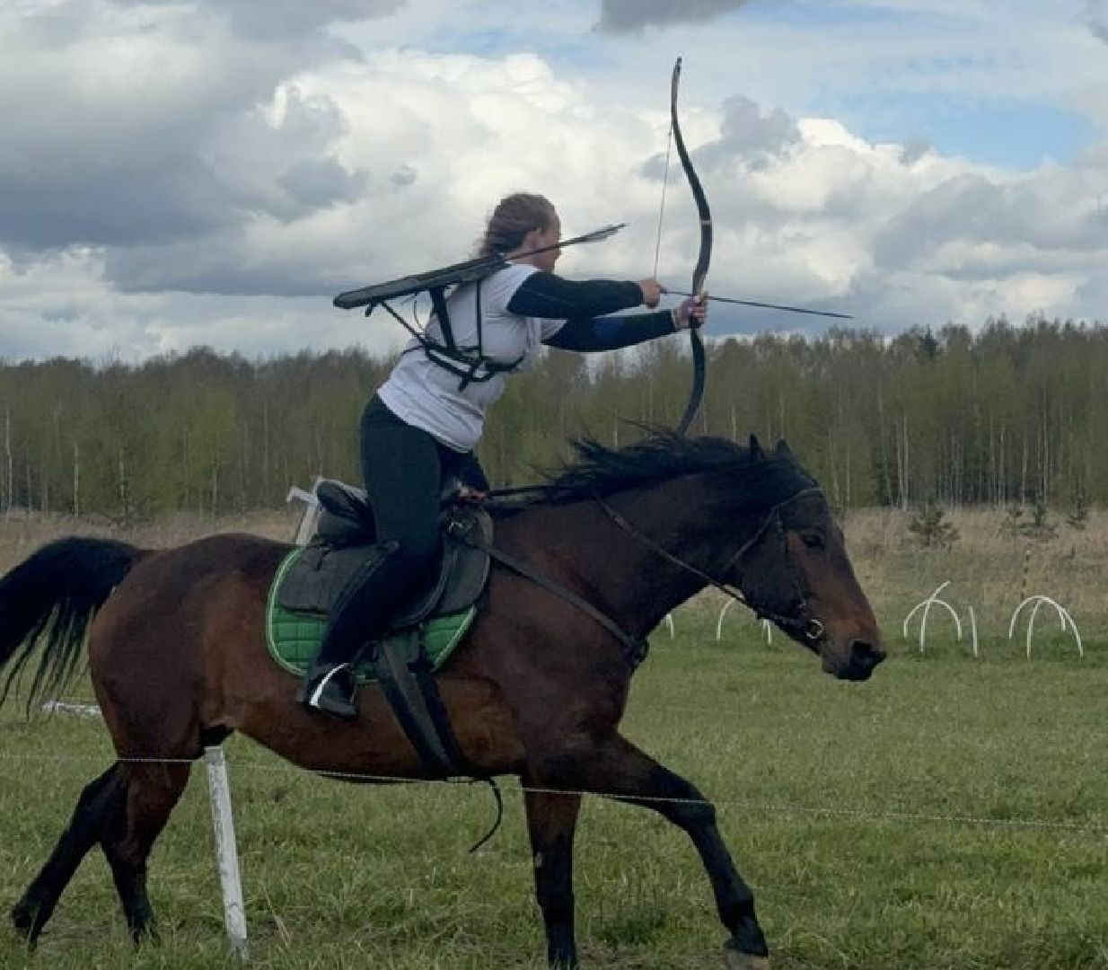 шаховская, лучники, кони, стрельба из лука,