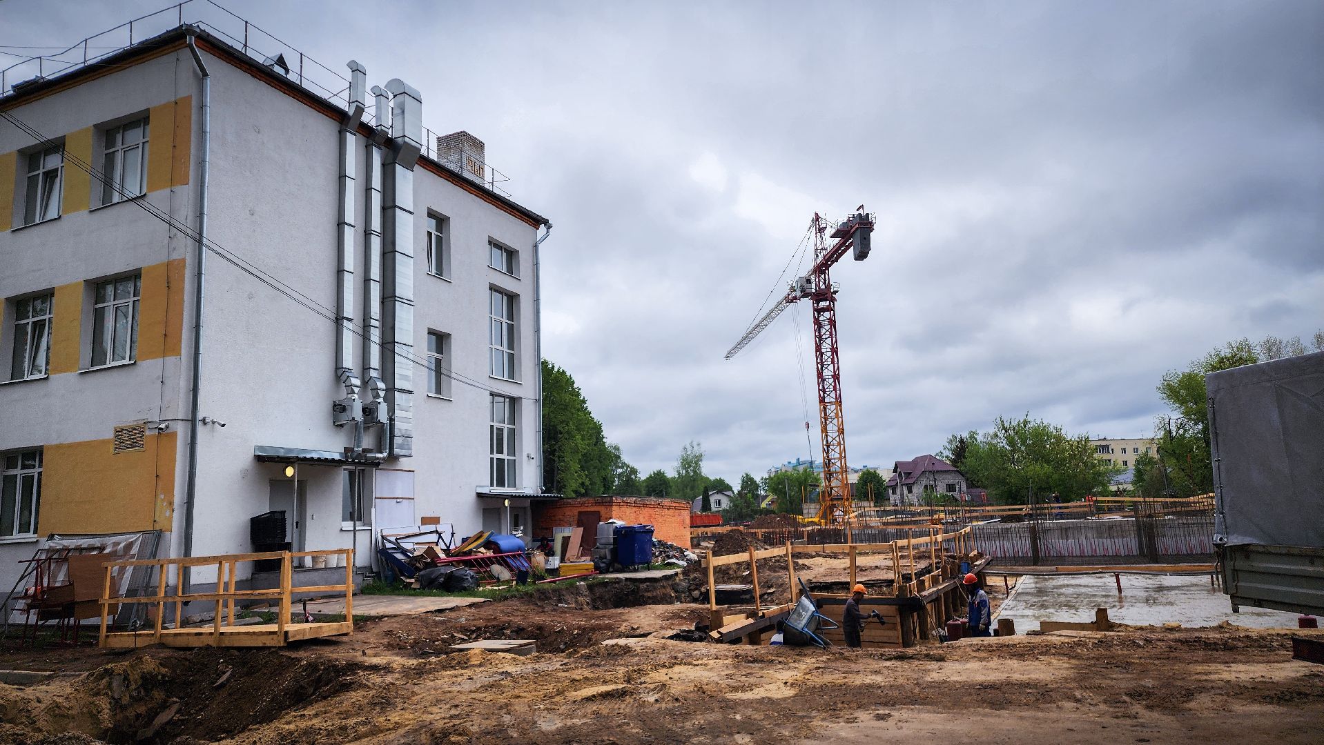 бронницы, пристройка к лицею, строительство нового корпуса лицея,