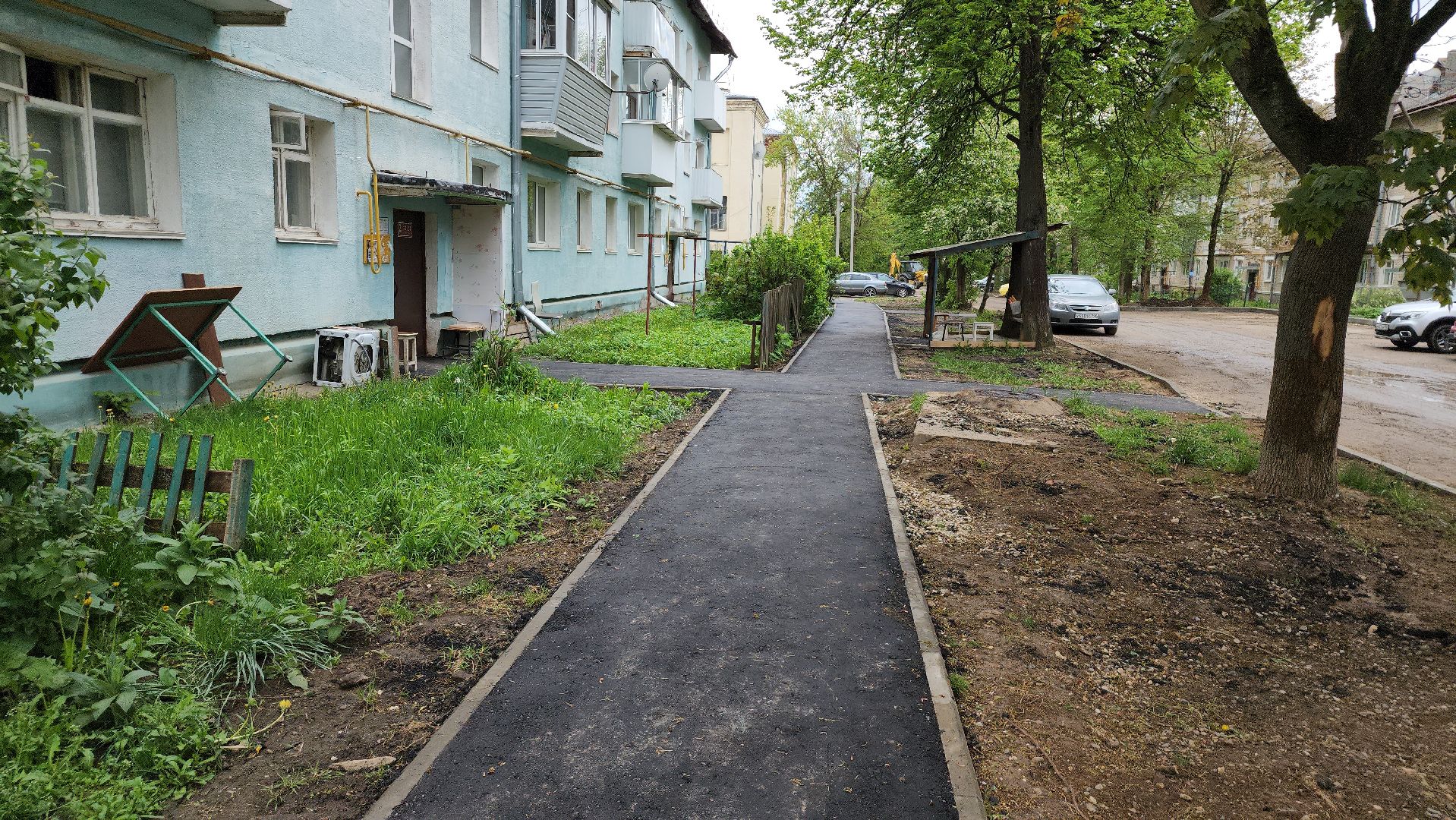 фряново, благоустройство двора, щёлково,