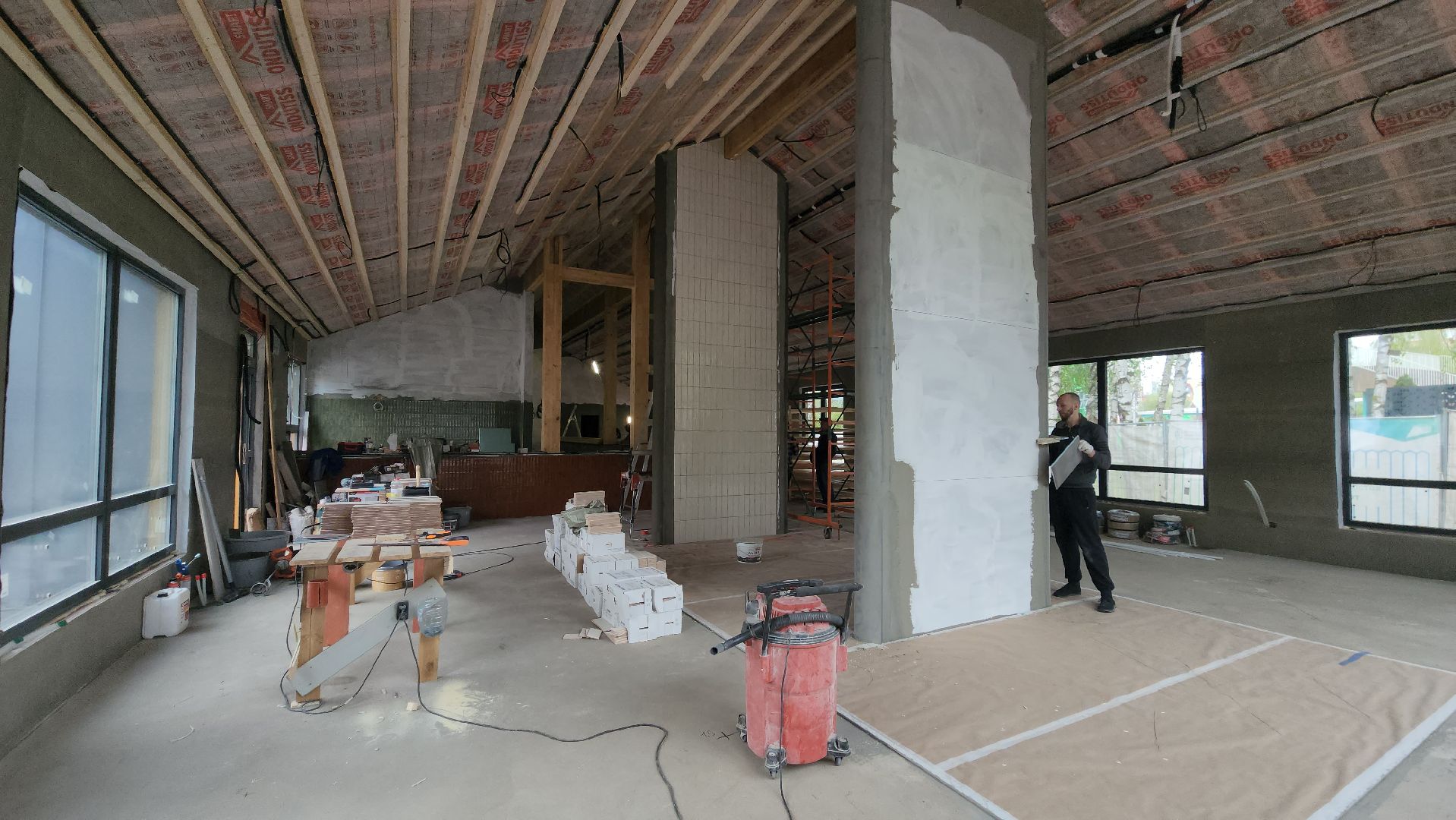 павильон кафе, павильон проката, Парк, Лобня, внутренняя отделка,