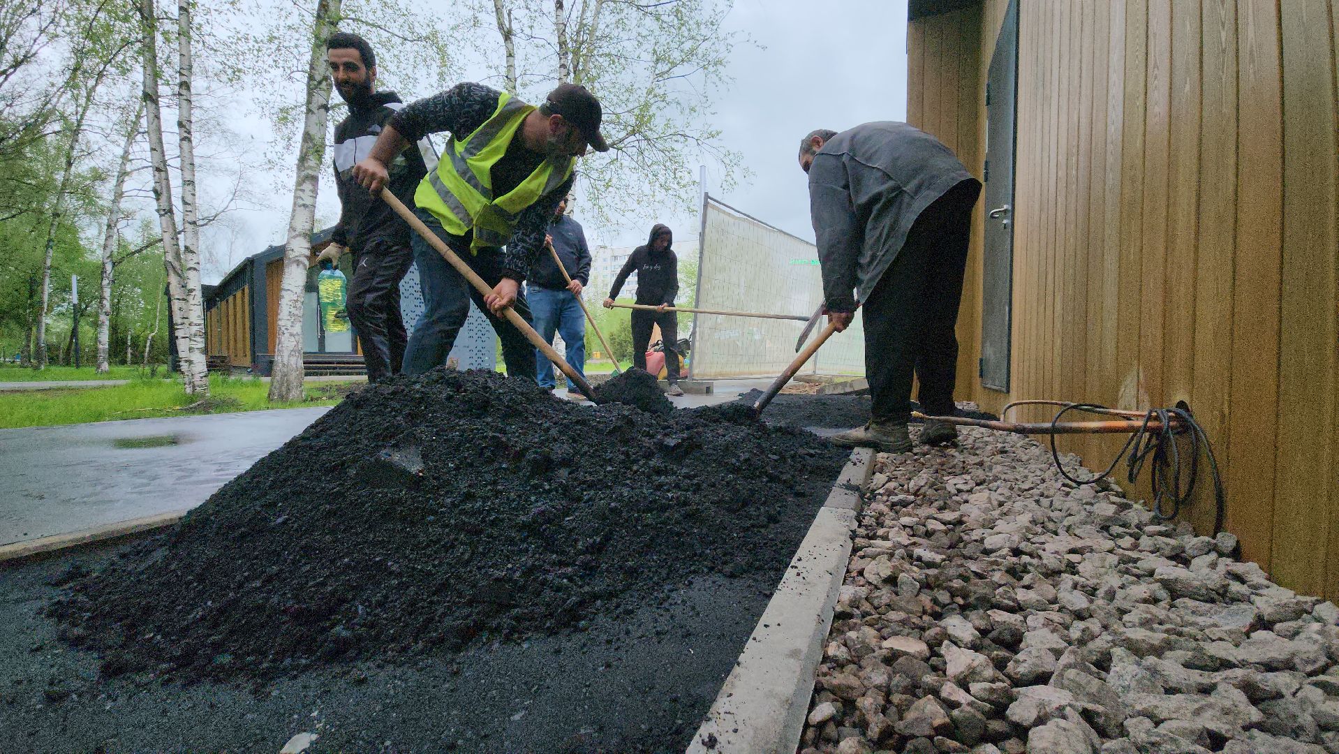 Асфальтирование , Асфальт , укладка асфальта, Парк, Лобня ,