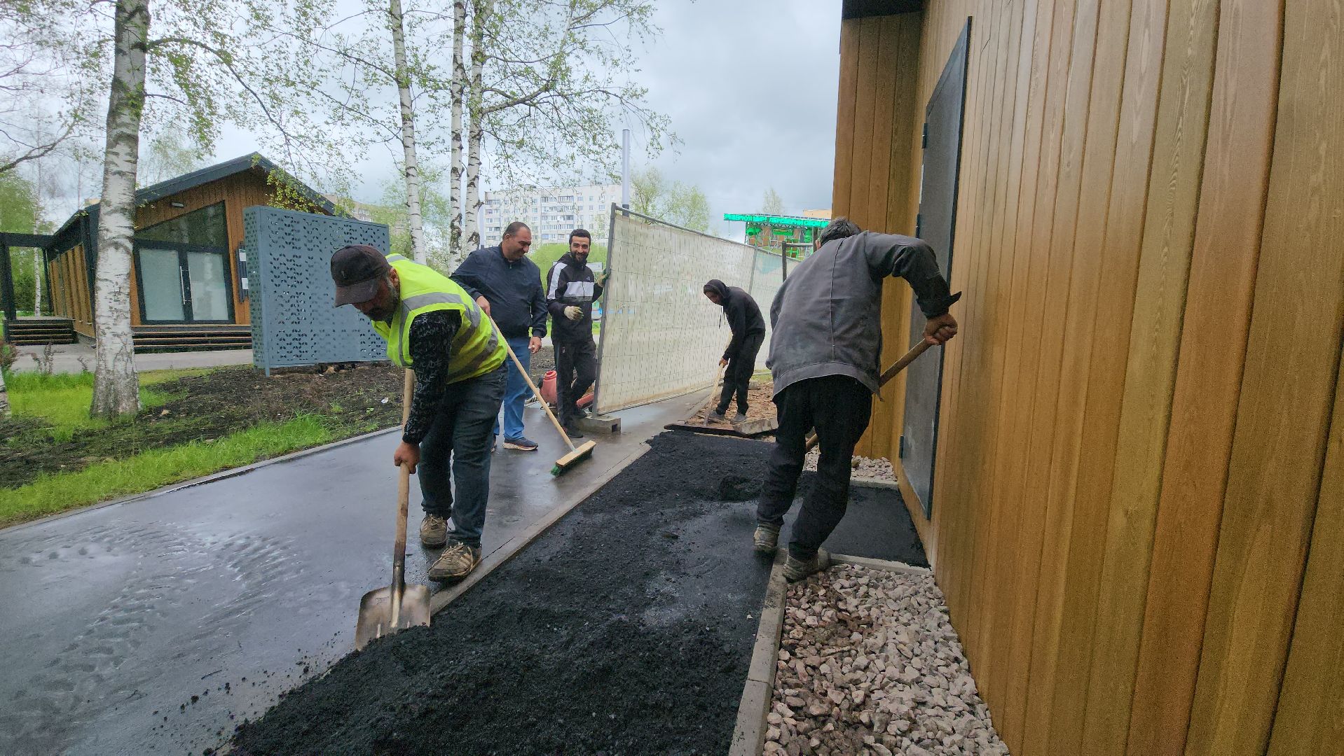 Асфальтирование , Асфальт , укладка асфальта, Парк, Лобня ,