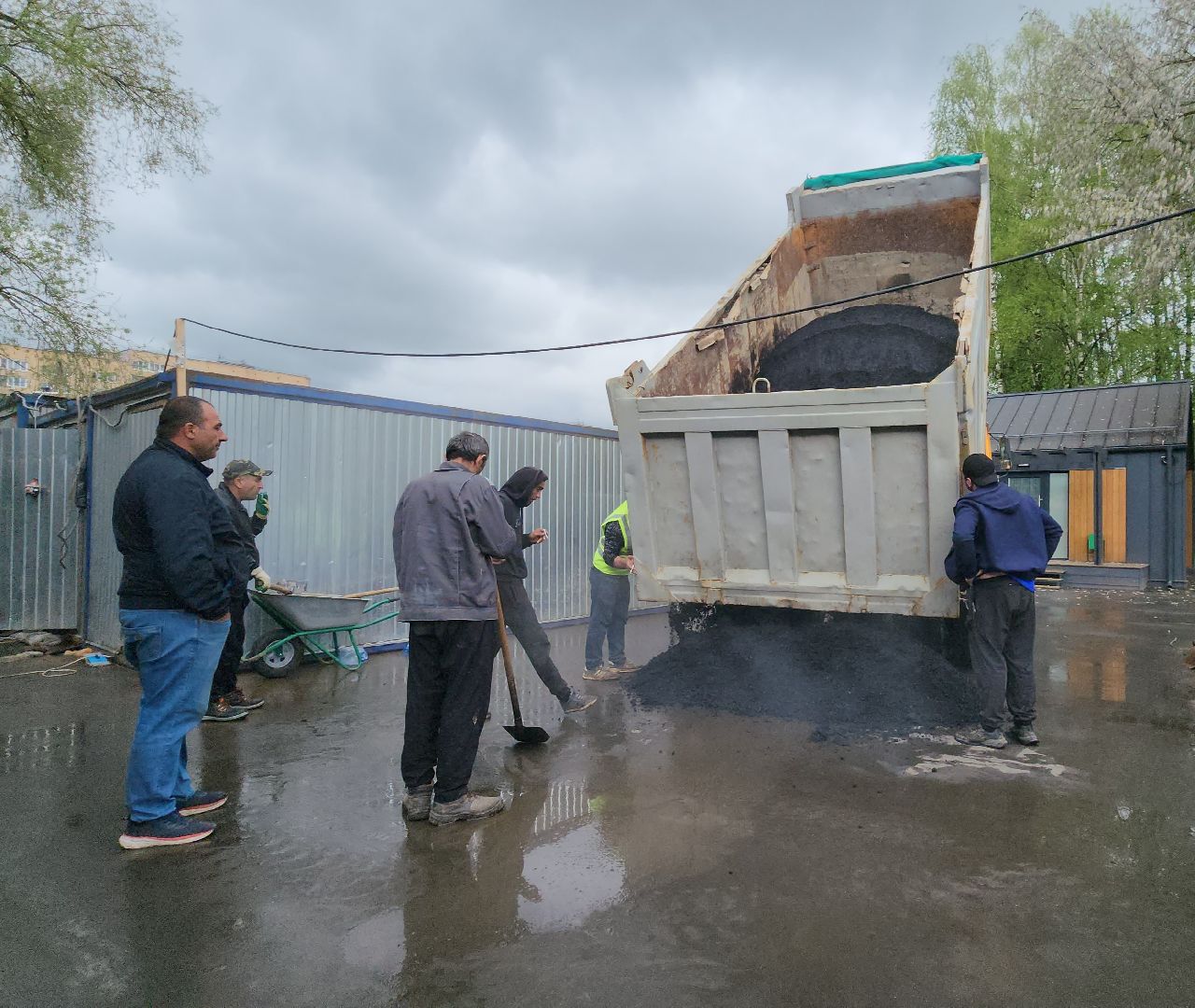 Асфальтирование , Асфальт , укладка асфальта, Парк, Лобня ,