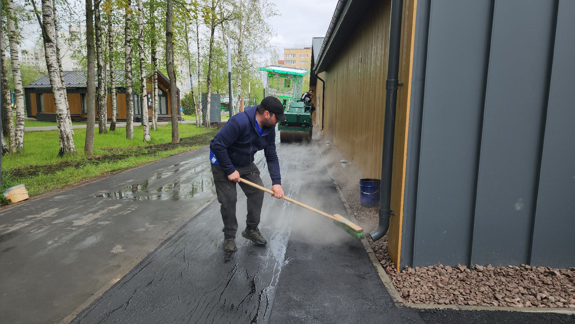 Асфальтирование , Асфальт , укладка асфальта, Парк, Лобня ,