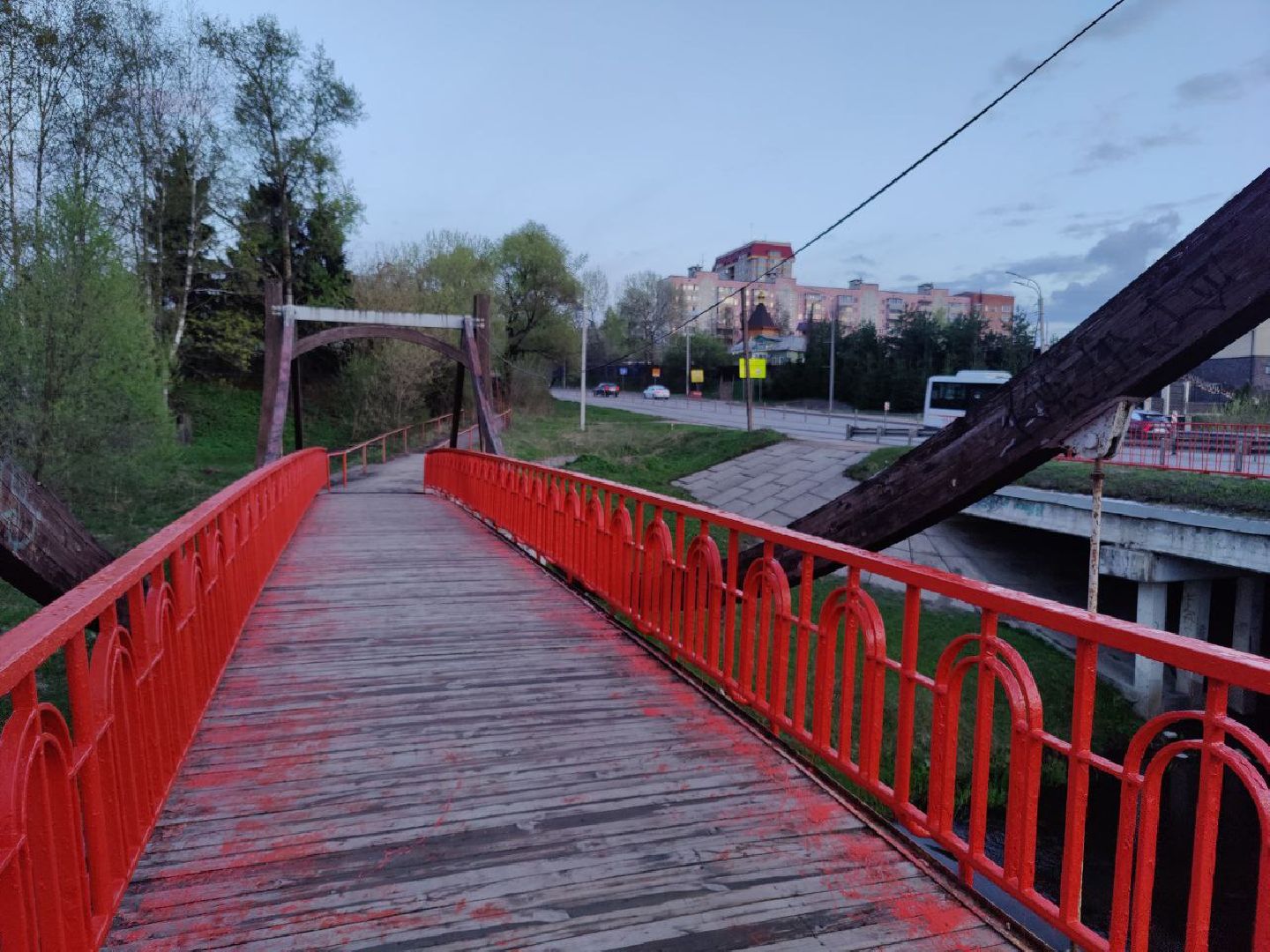 благоустройство, мост, Нахабино