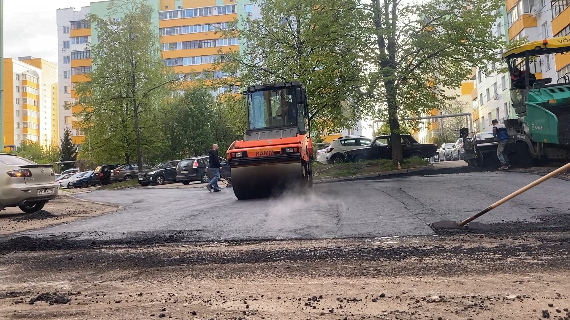 власиха заозерный, ремонт дорог, асфальтирование, межквартальные дороги, ямочный ремон,