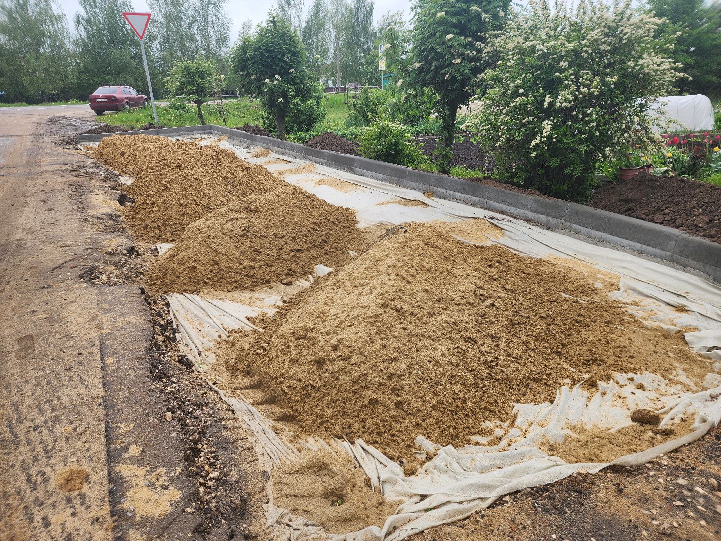 Зарайск, Мендюкино, Благоустройство двора,