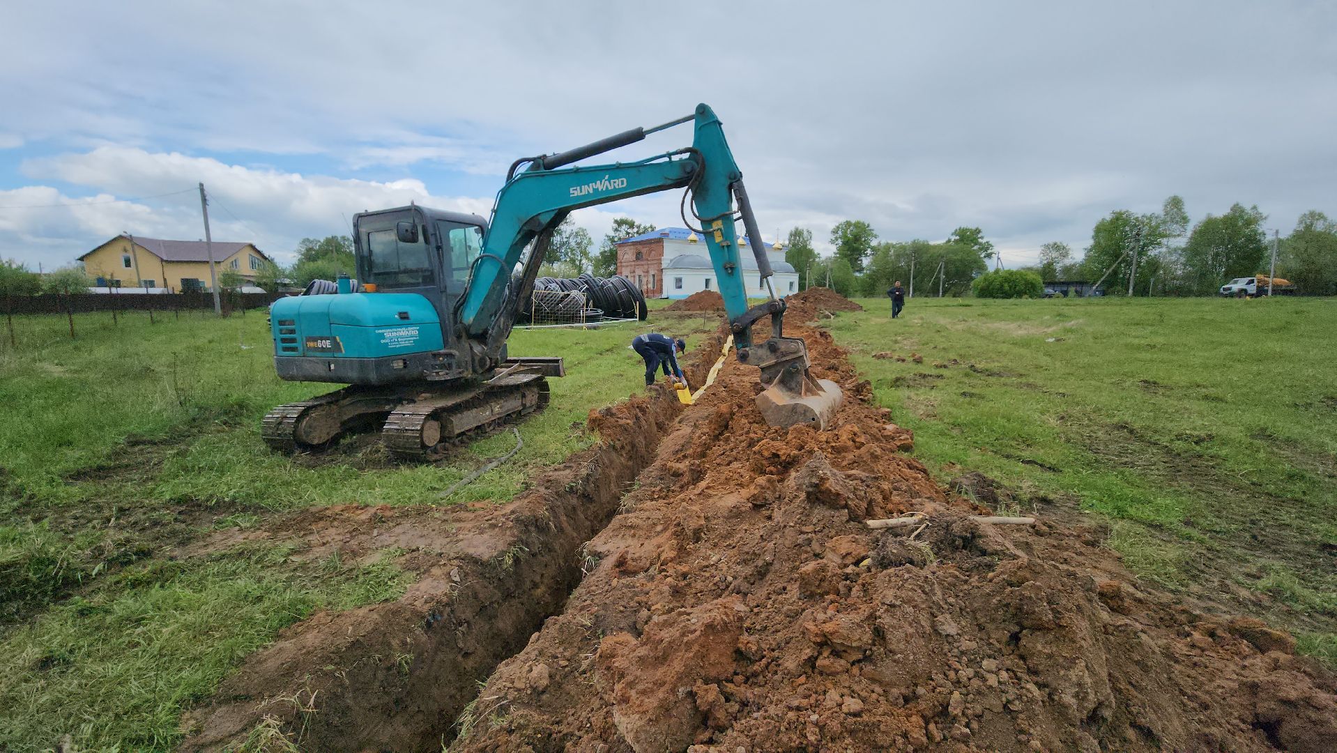серпухов, газификация деревни, деревня калугино,