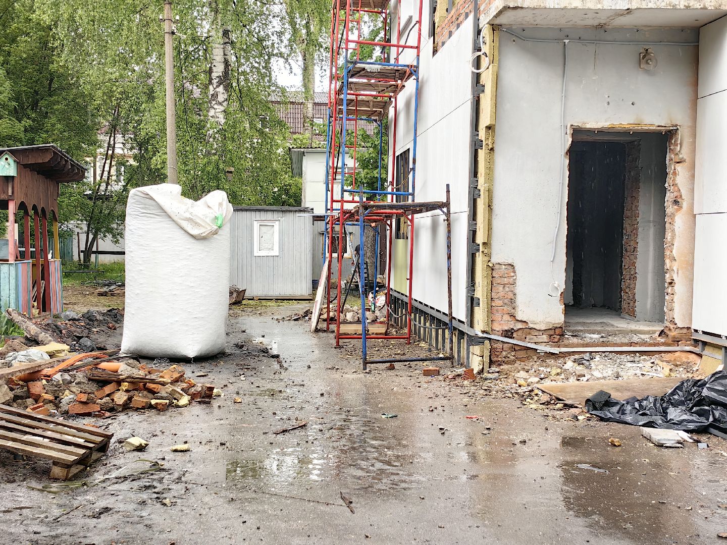детский сад, капремонт, окна, фасад, демонтаж,