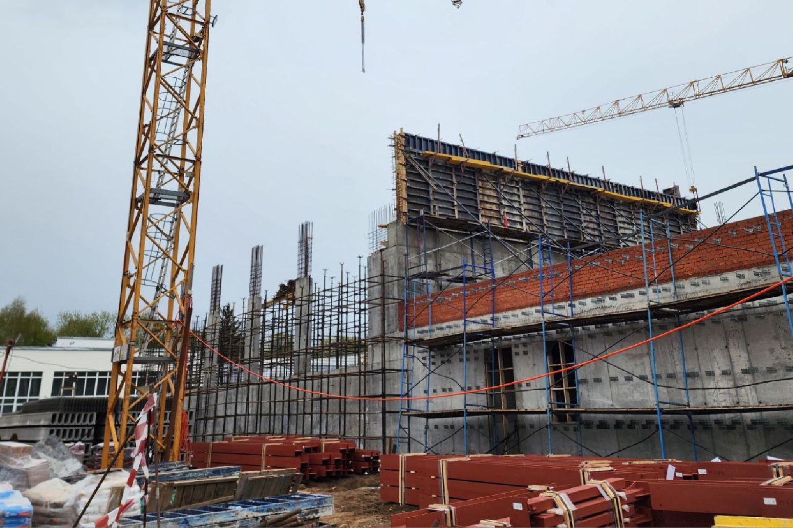 солнечногорск, пристройка, школа, ученики, работы,