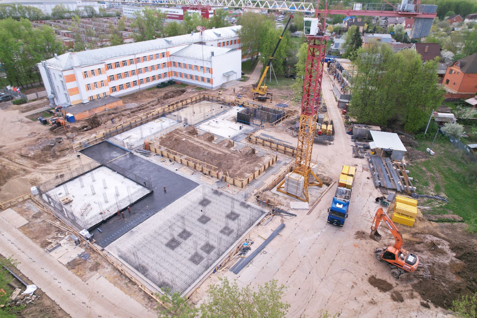 видео с коптера, Бронницкий лицей, образование в бронницах,