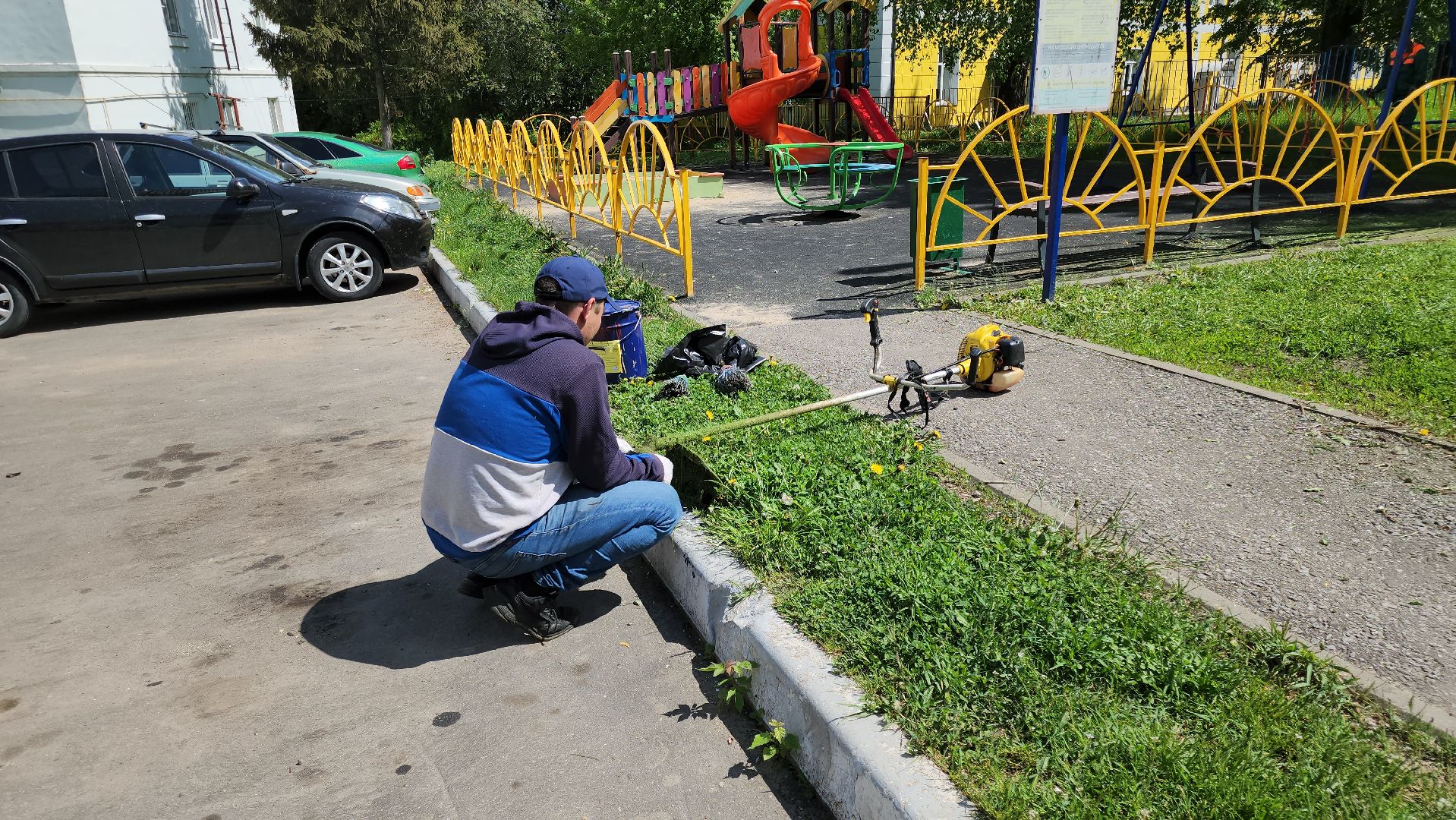 кашира, уборка, дворы, покос травы, покраска, жкх, управляющая компания,