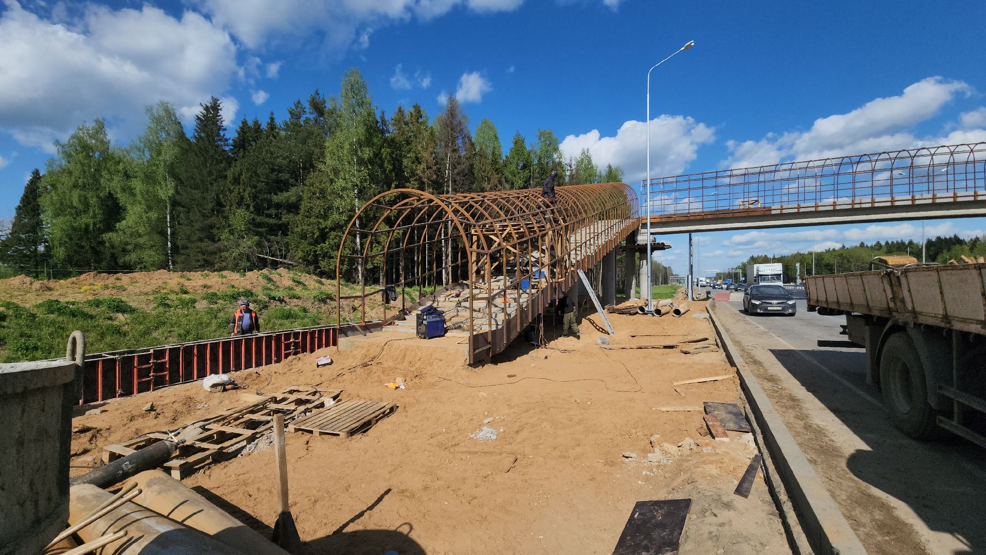 Руза, Минское шоссе , федеральная дорога, расширение дороги, наземный переход,