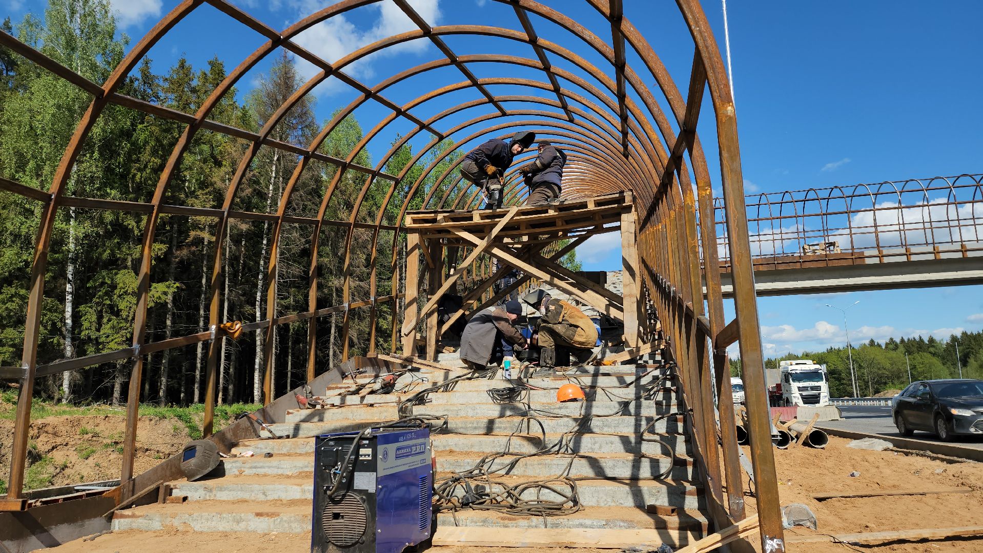 Руза, Минское шоссе , федеральная дорога, расширение дороги, наземный переход,