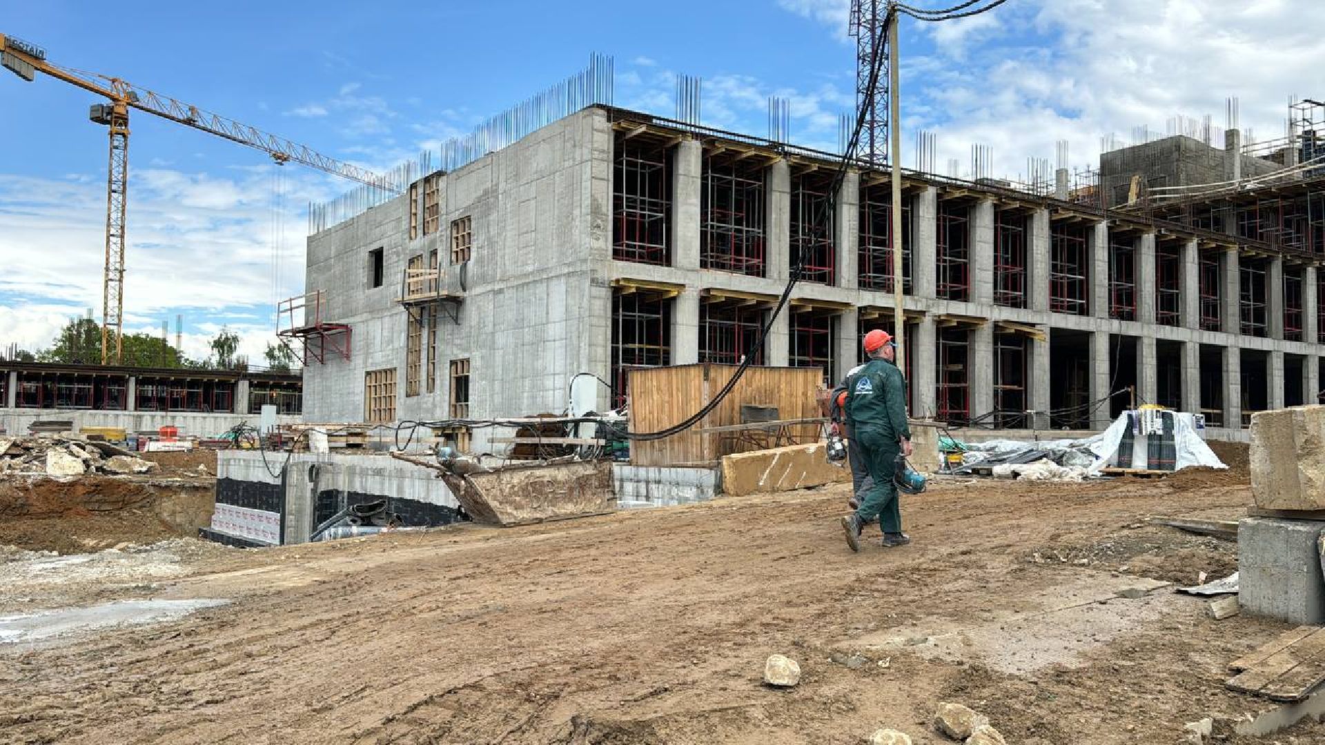 строительсво, больница, ольгино,