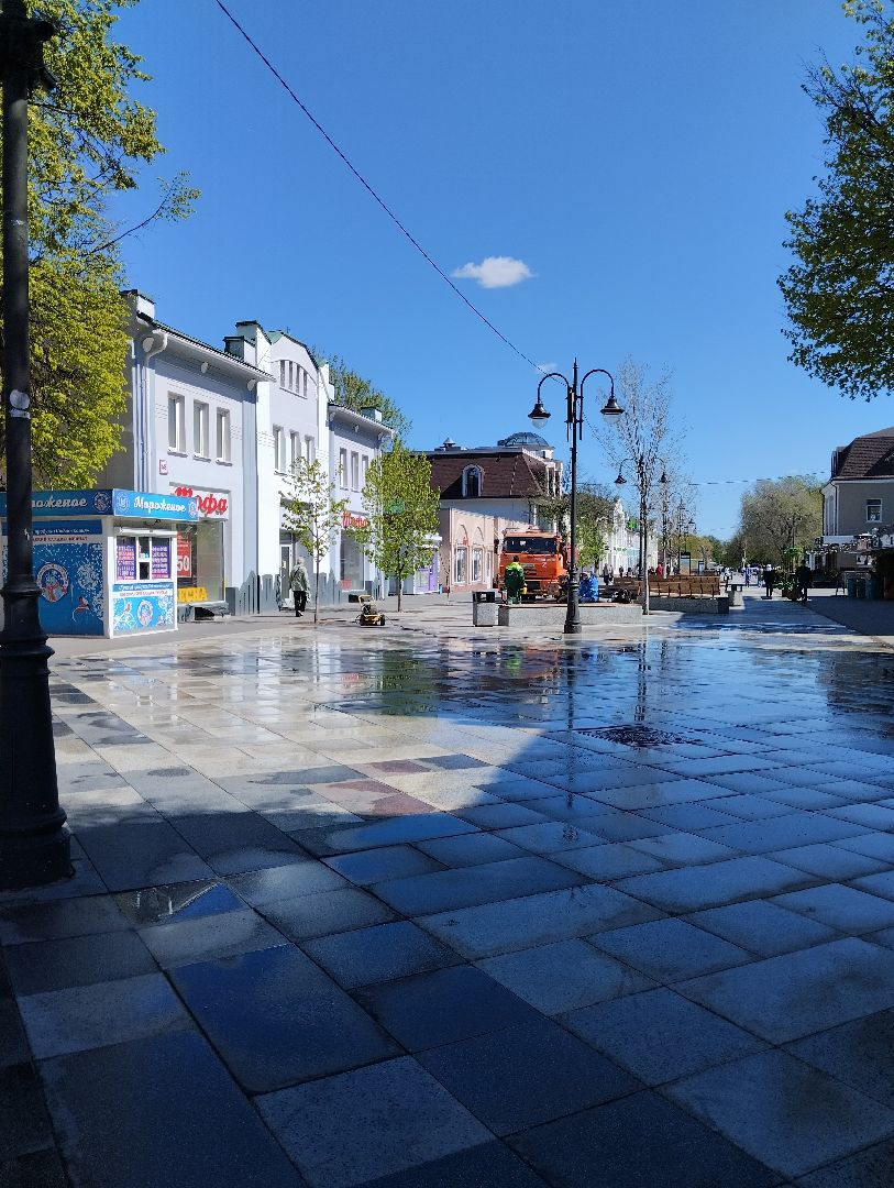 Благоустройство, уборка территорий, коммунальные службы, промывка тротуаров, Ногинск