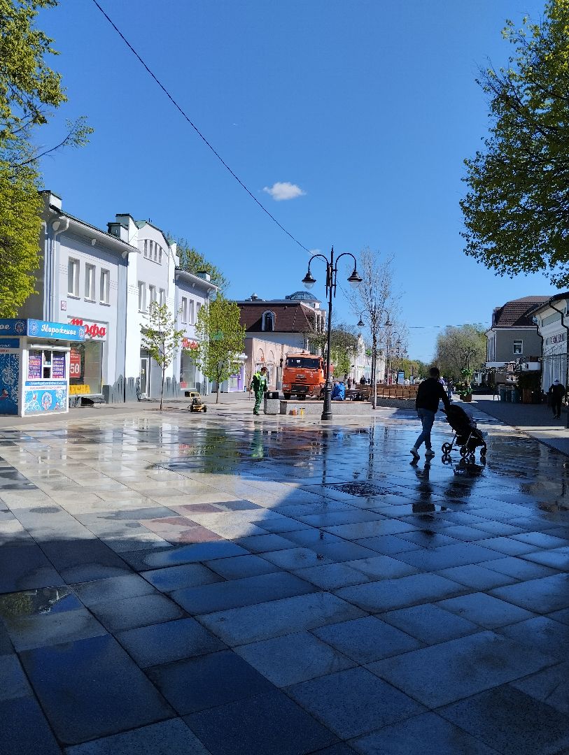 Благоустройство, уборка территорий, коммунальные службы, промывка тротуаров, Ногинск