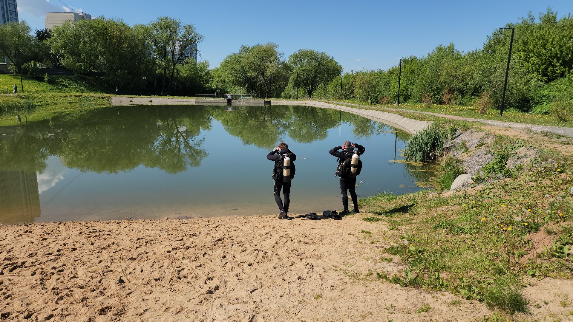 серпухов, пруд у МСЧ-8, водолазы в серпухове, спасатели юпитер, улица весенняя,