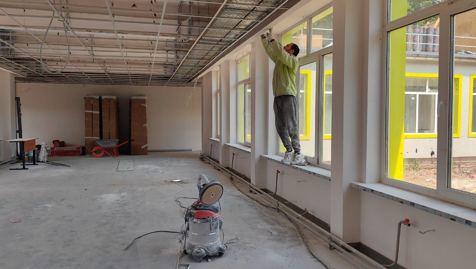 капремонт, окна, двери, демонтаж, школа,