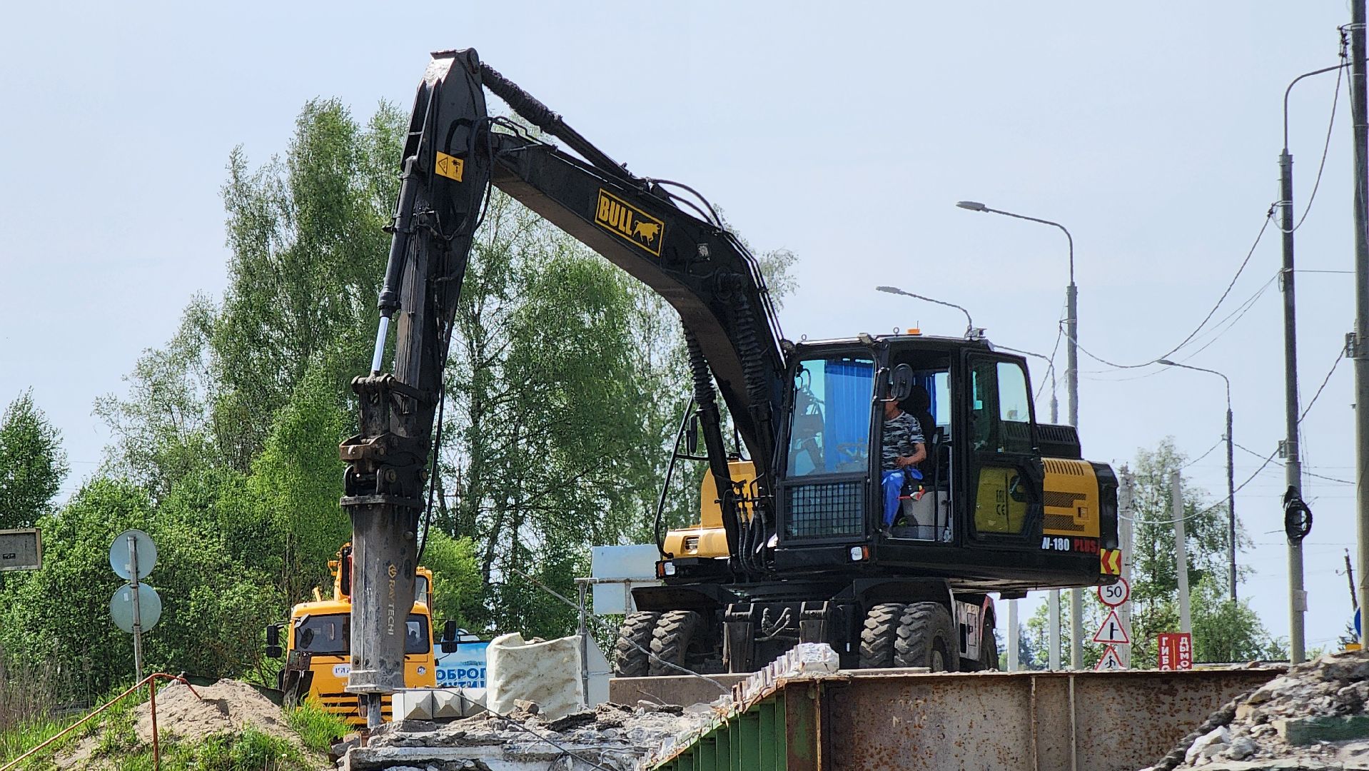 Руза, Поречье, Ремонт моста ,