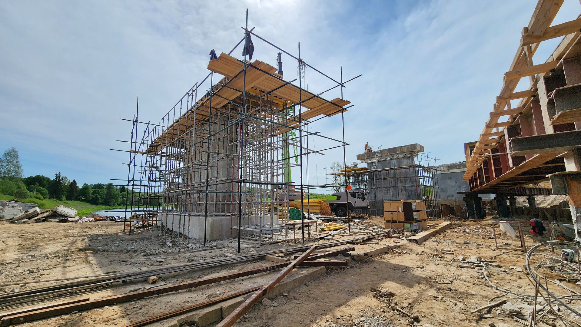 Руза, Поречье, Ремонт моста ,