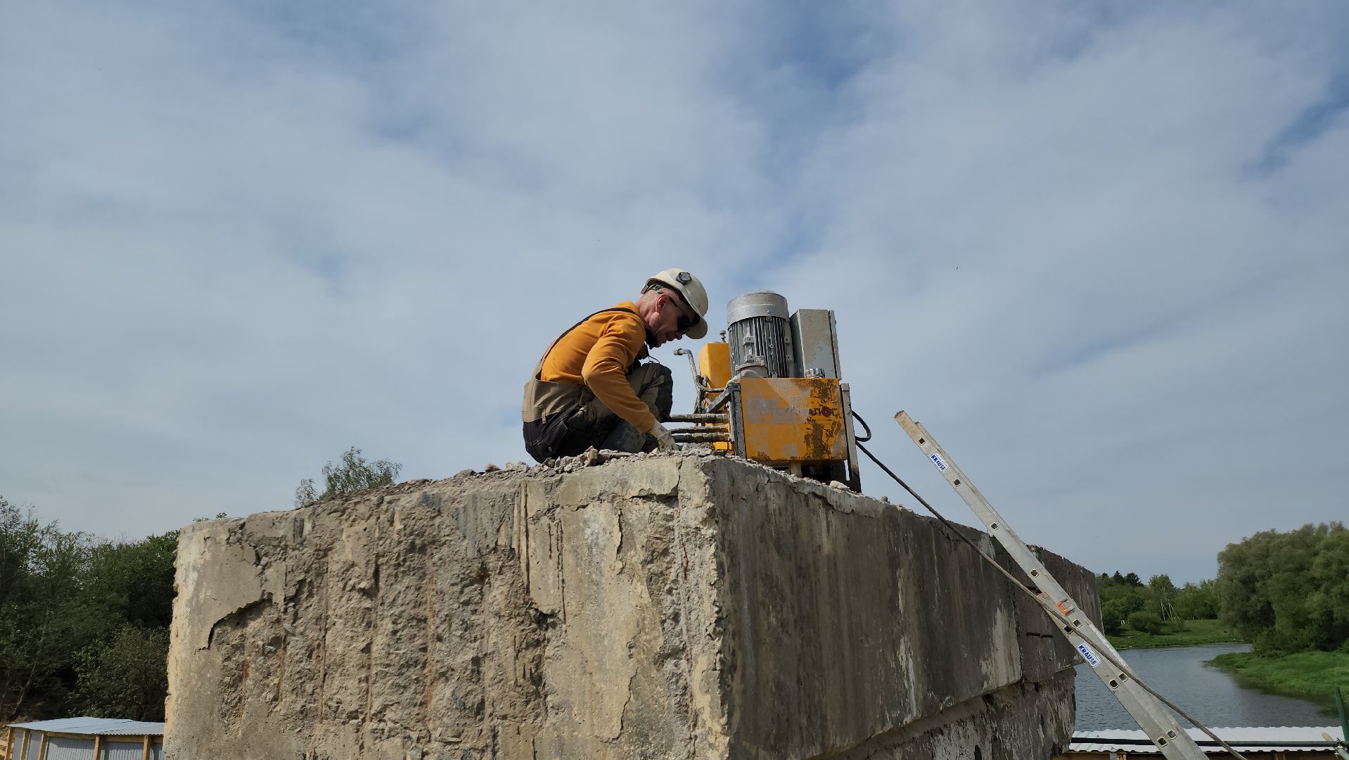 Руза, Поречье, Ремонт моста ,