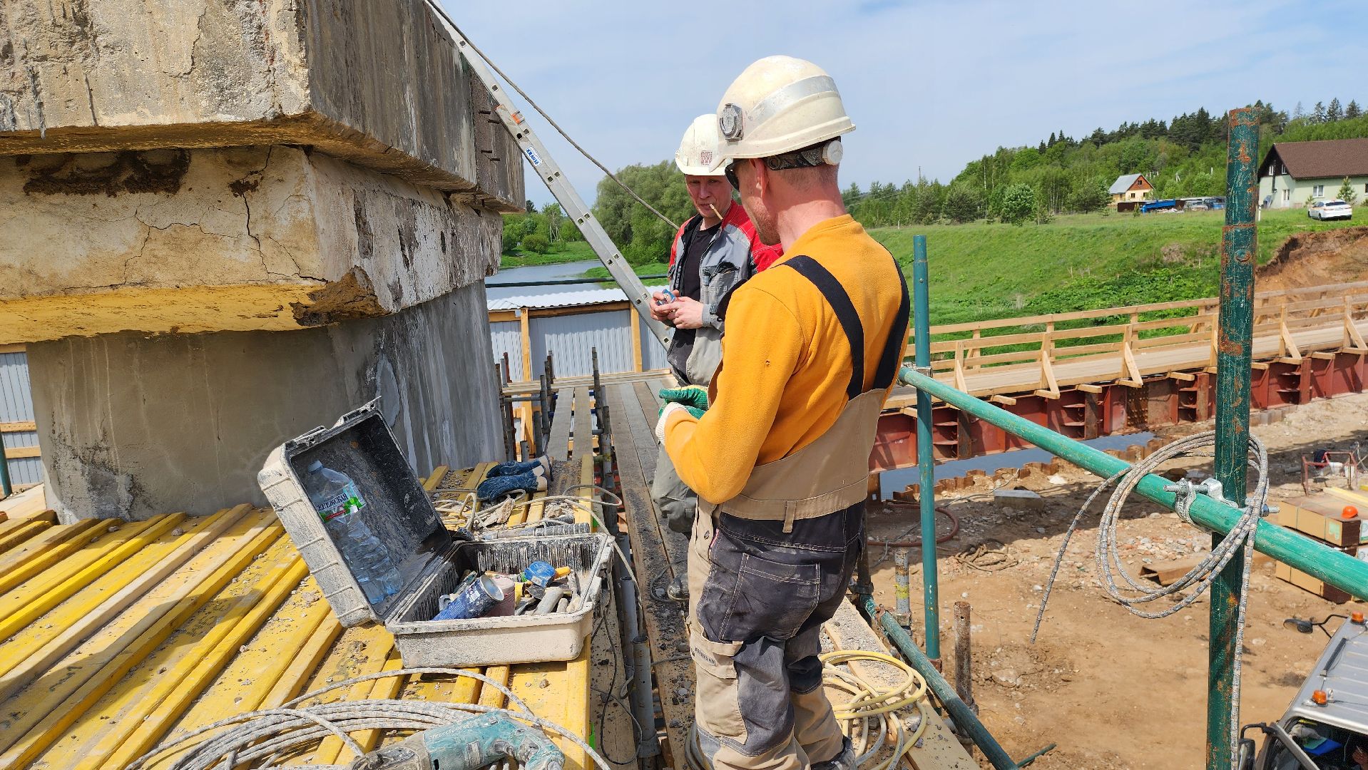 Руза, Поречье, Ремонт моста ,