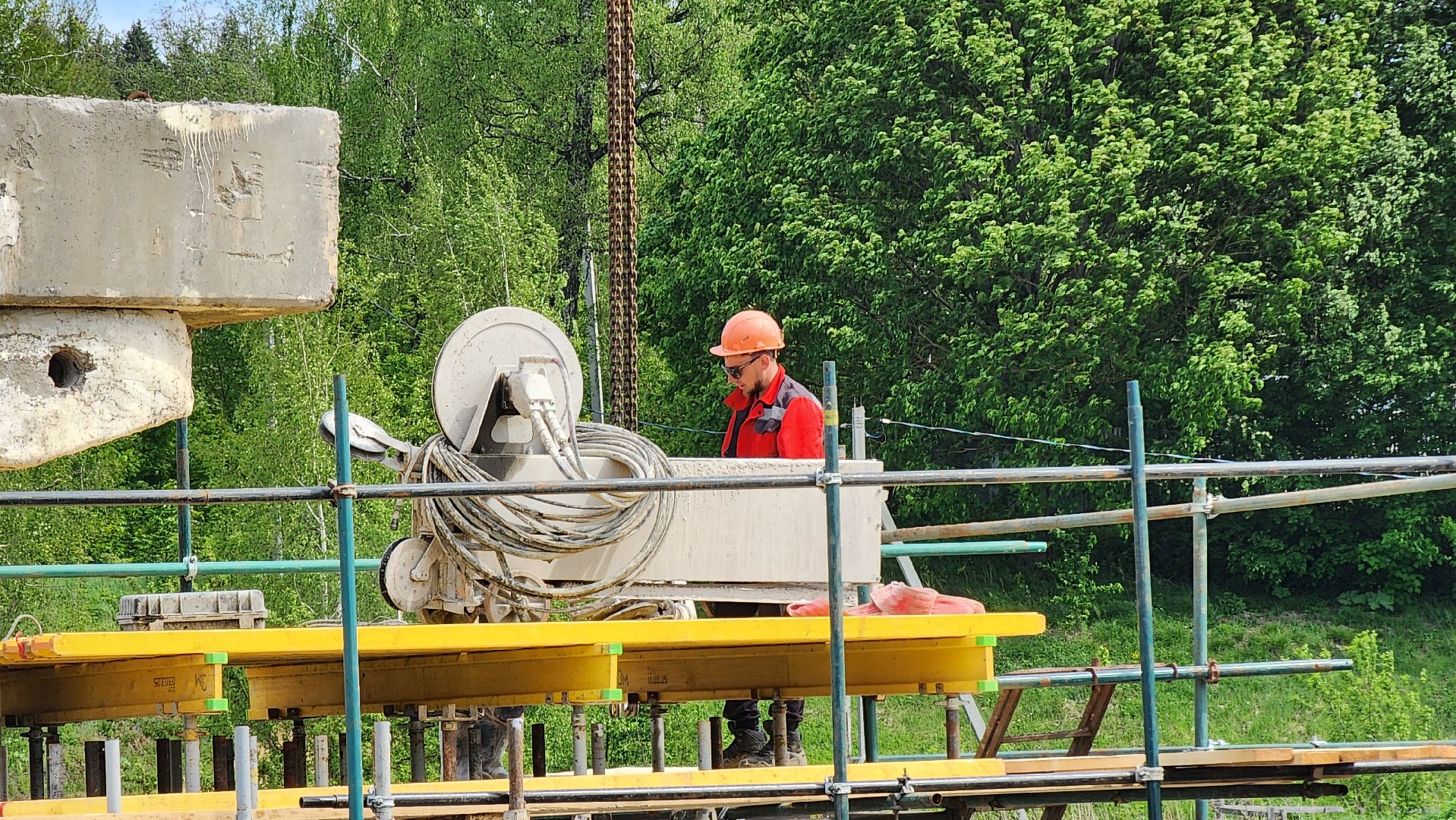 Руза, Поречье, Ремонт моста ,