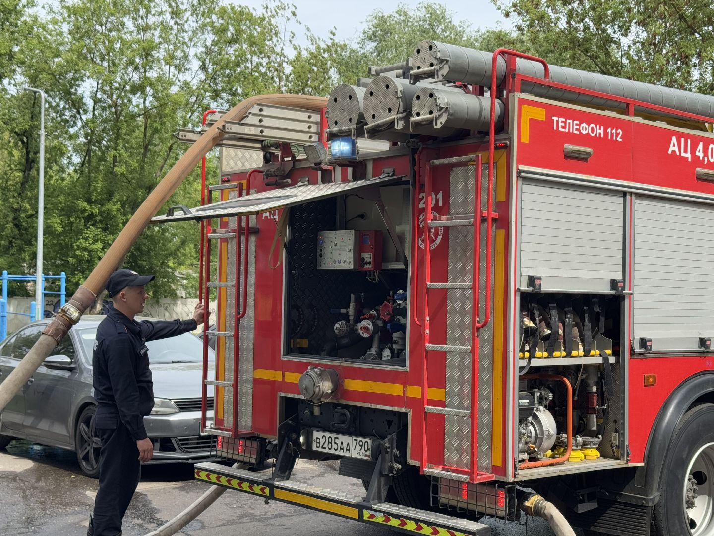 пожар, балашиха, первомайская улица, мчс,