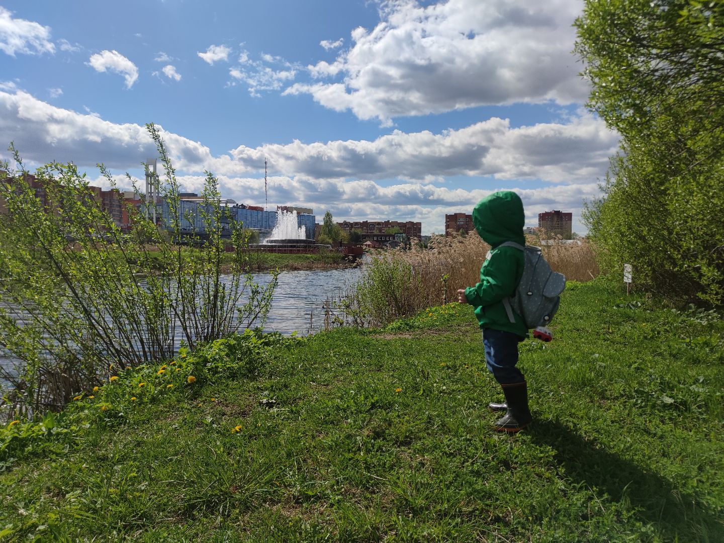 включение фонтанов, благоустройство, Дубна