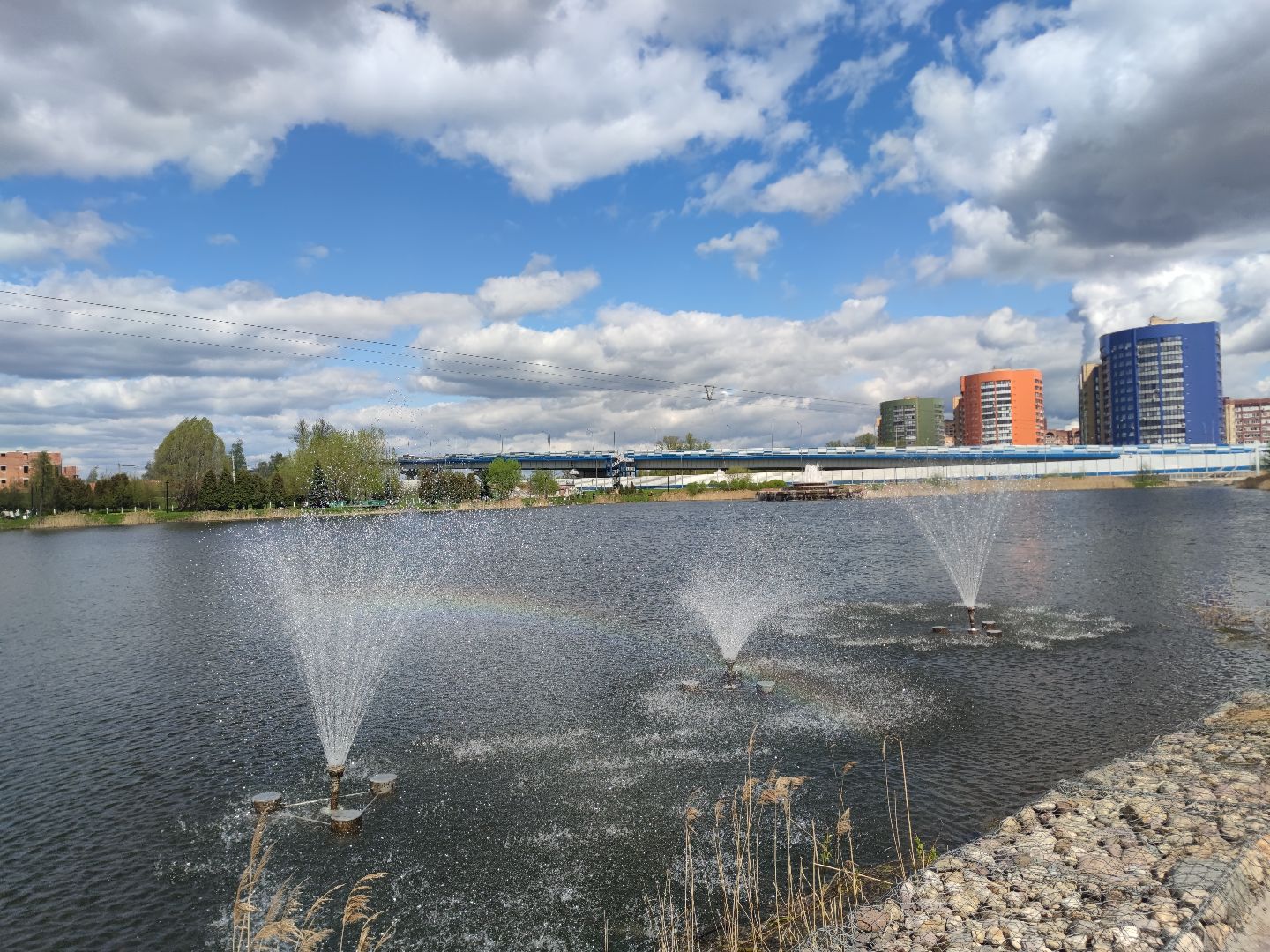 включение фонтанов, благоустройство, Дубна