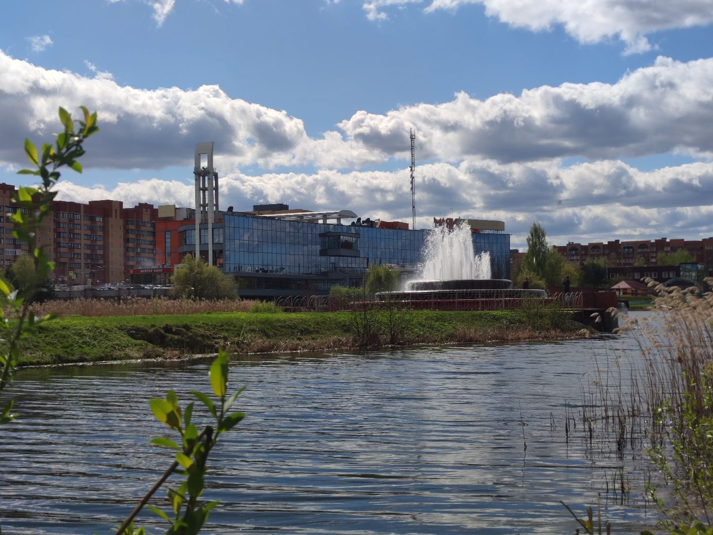 включение фонтанов, благоустройство, Дубна