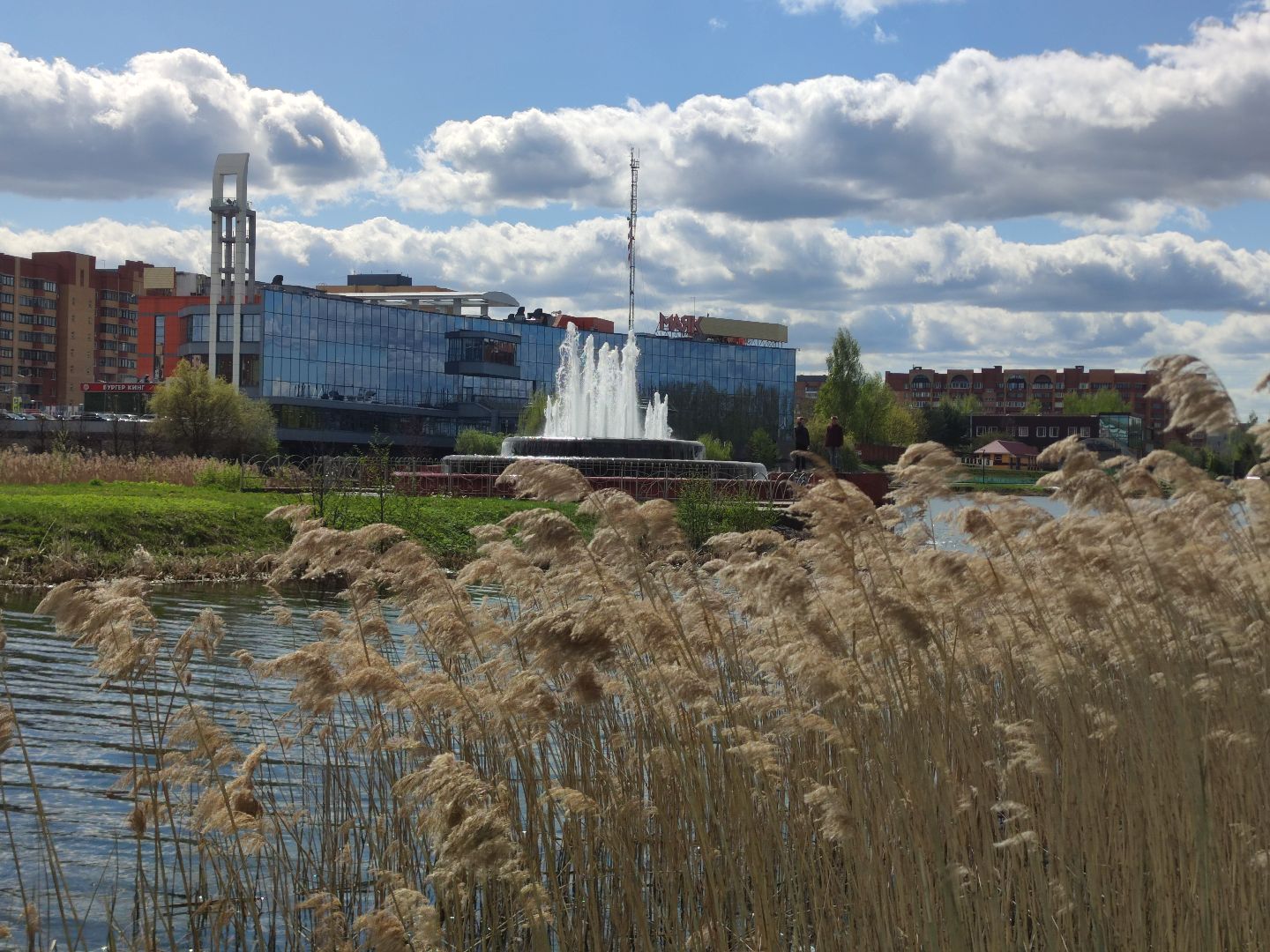 включение фонтанов, благоустройство, Дубна