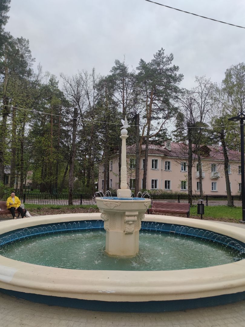 фонтан, благоустройство, включение фонтана, Дубна