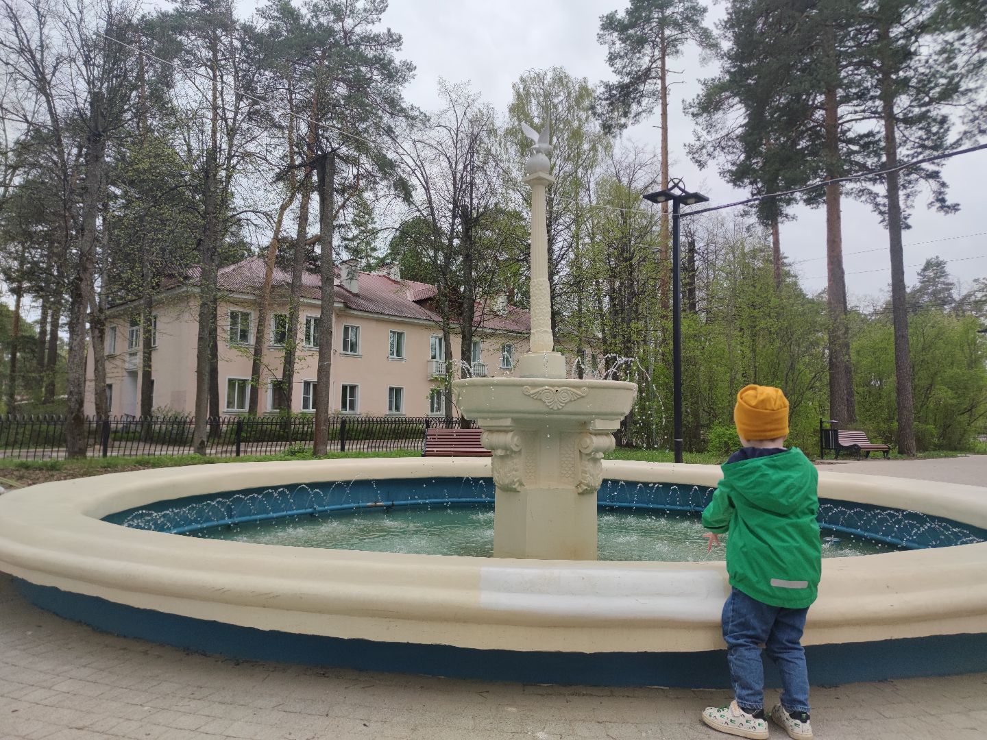 фонтан, благоустройство, включение фонтана, Дубна