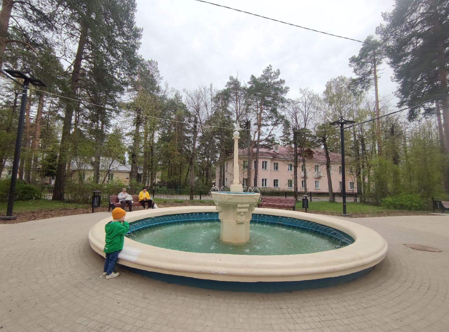 фонтан, благоустройство, включение фонтана, Дубна