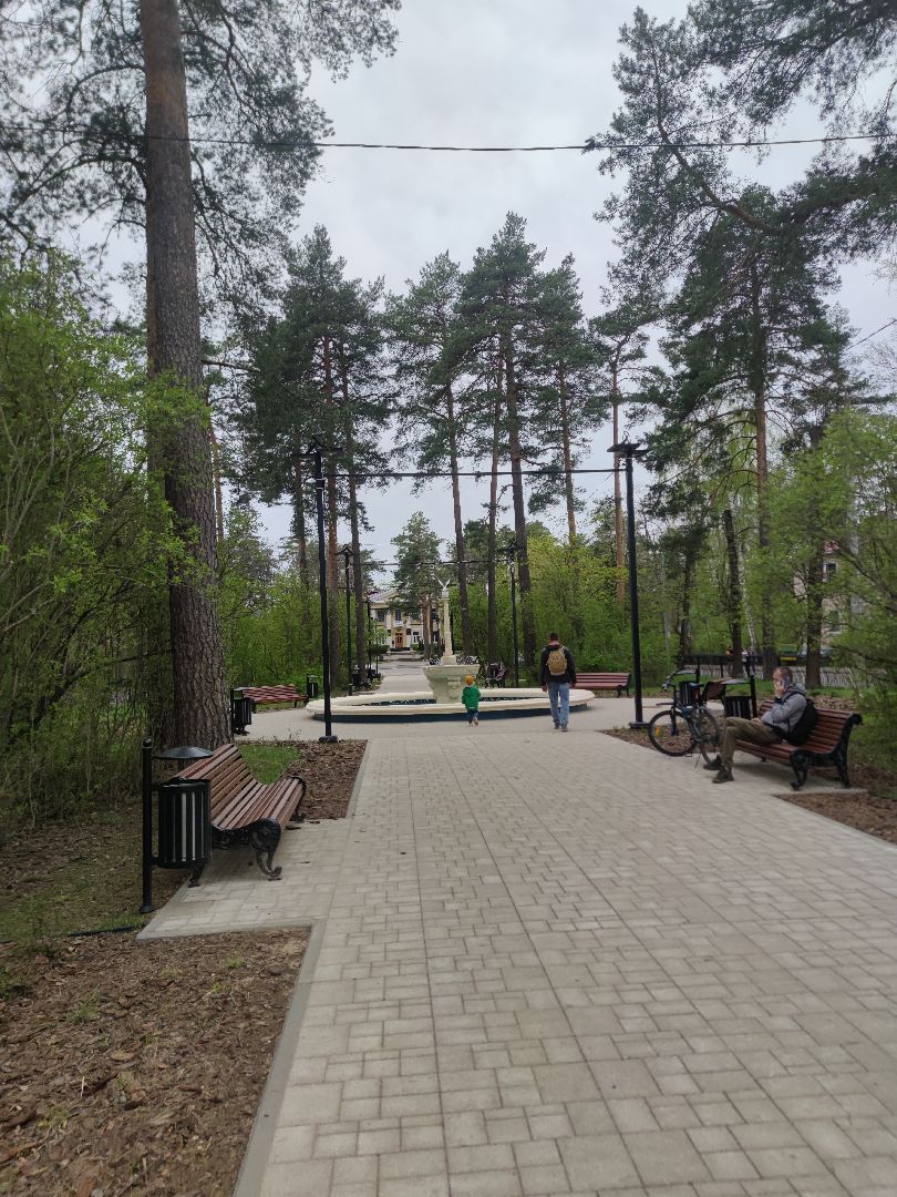 фонтан, благоустройство, включение фонтана, Дубна