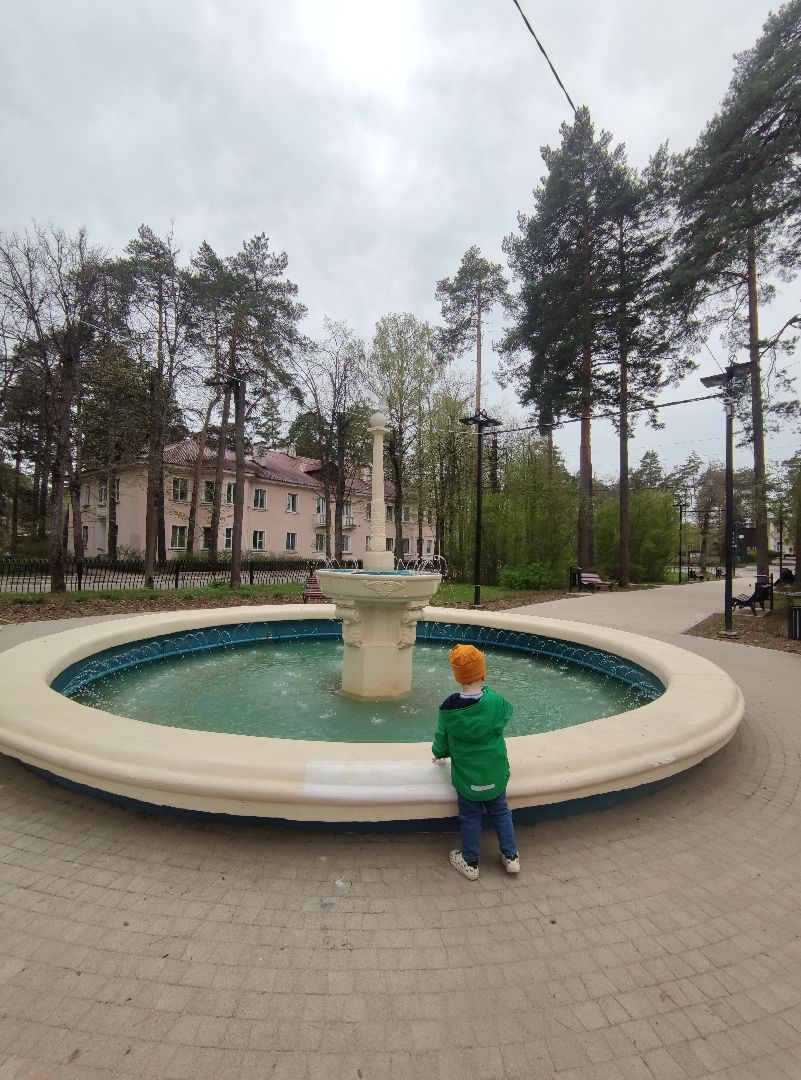 фонтан, благоустройство, включение фонтана, Дубна