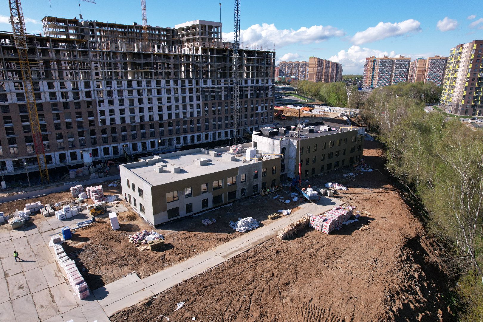 видео с коптера, детский сад в ленинском, жк пригород лесное,