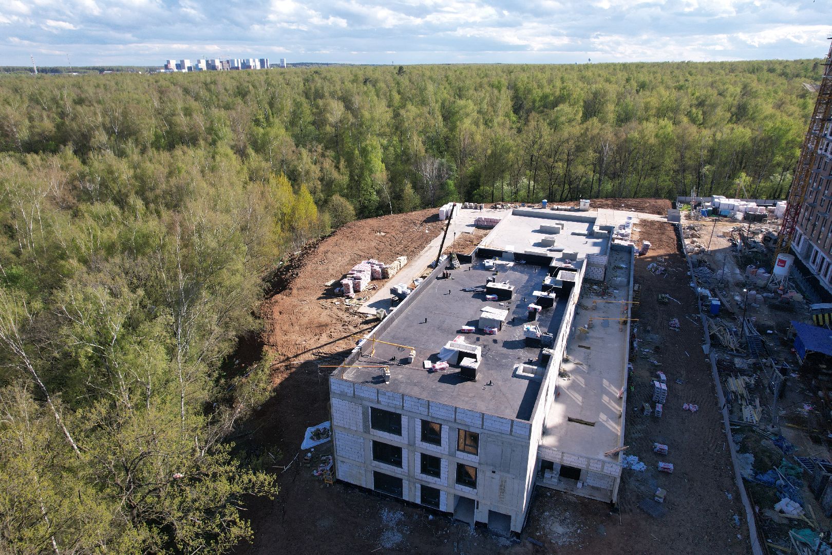 видео с коптера, детский сад в ленинском, жк пригород лесное,