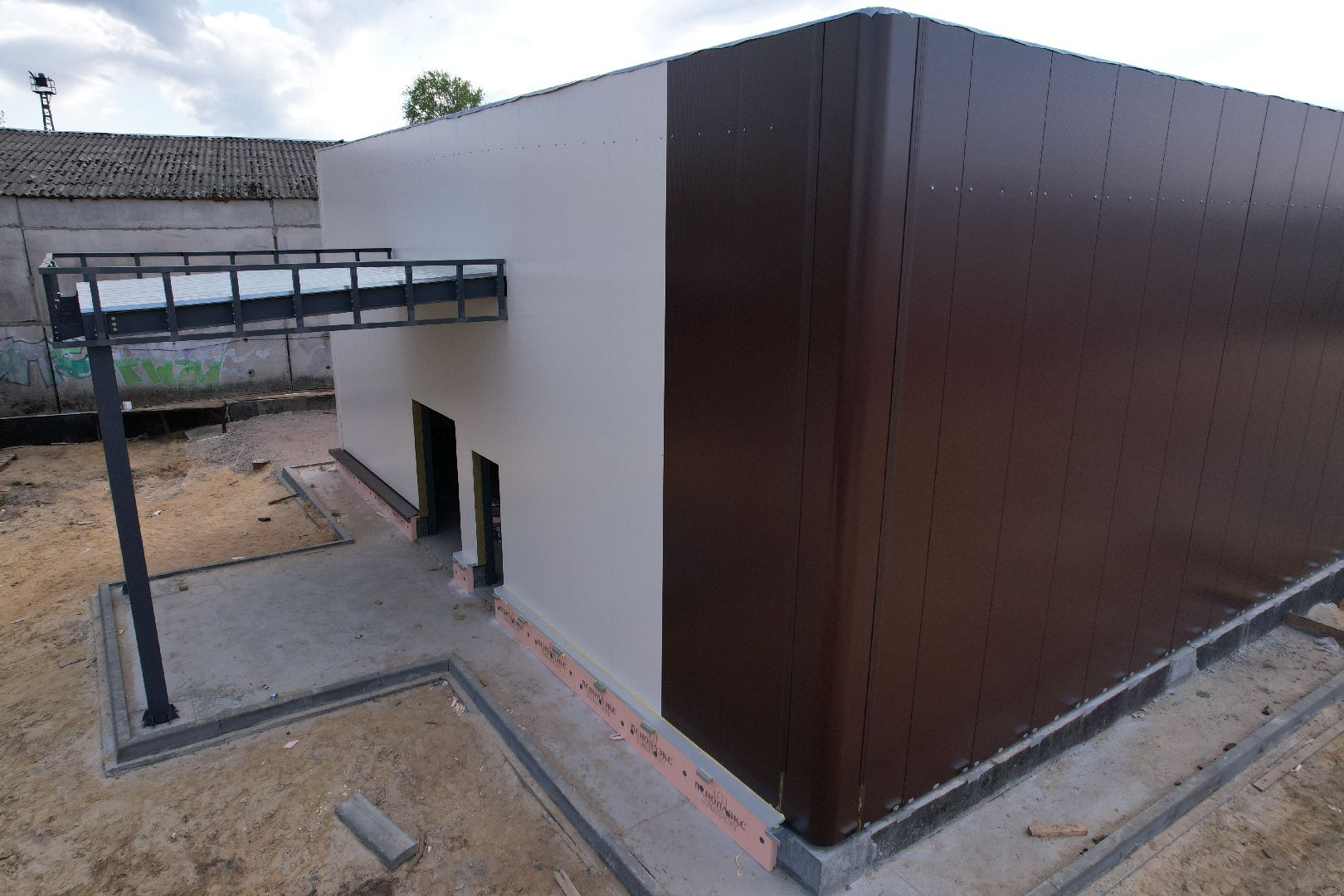 видео с коптера, строительство в бронницах,