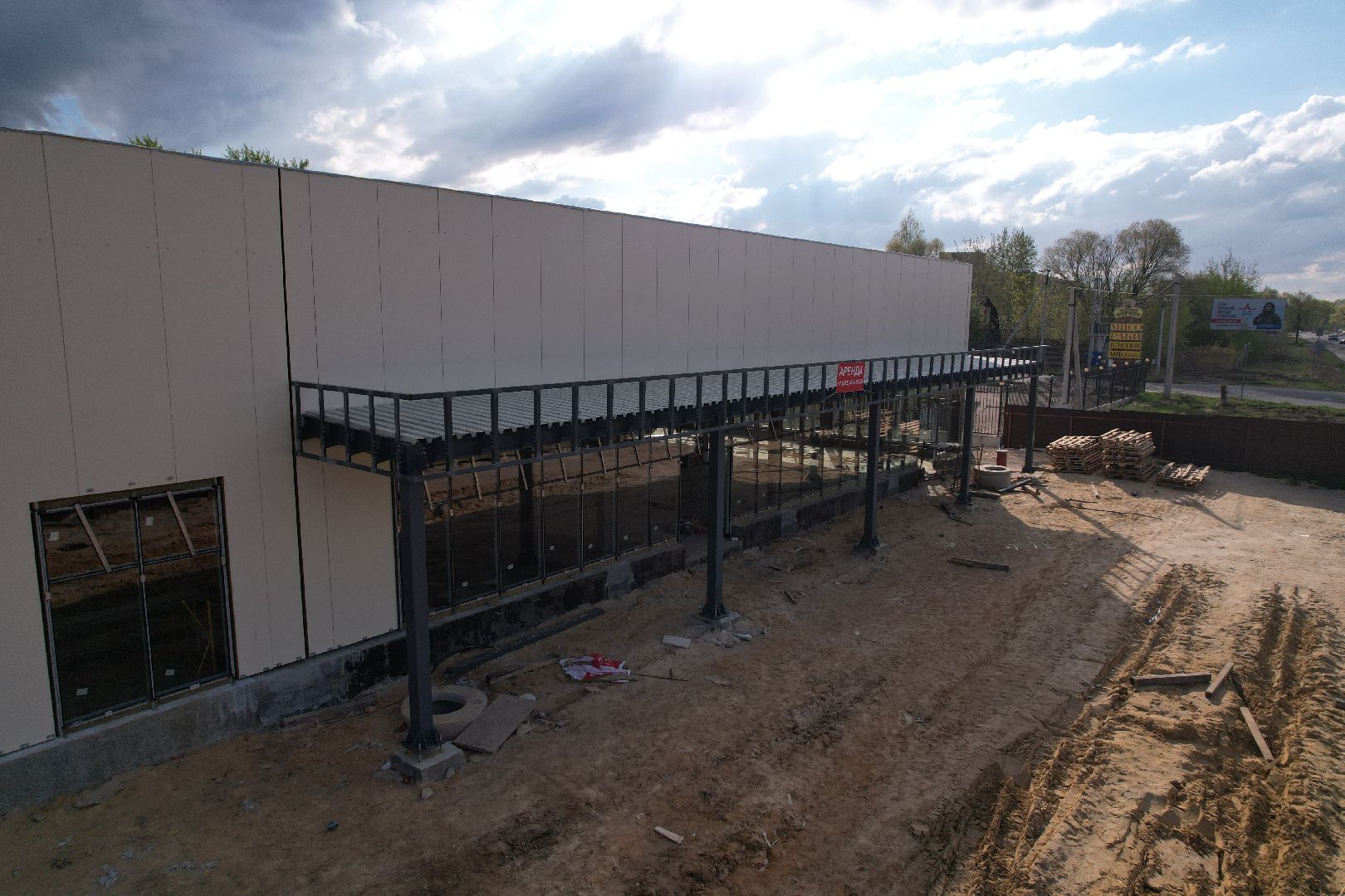 видео с коптера, строительство в бронницах,