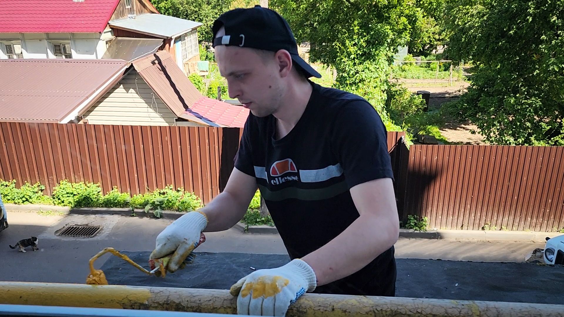 бронницы, благоустройство , покраска газовых труб,