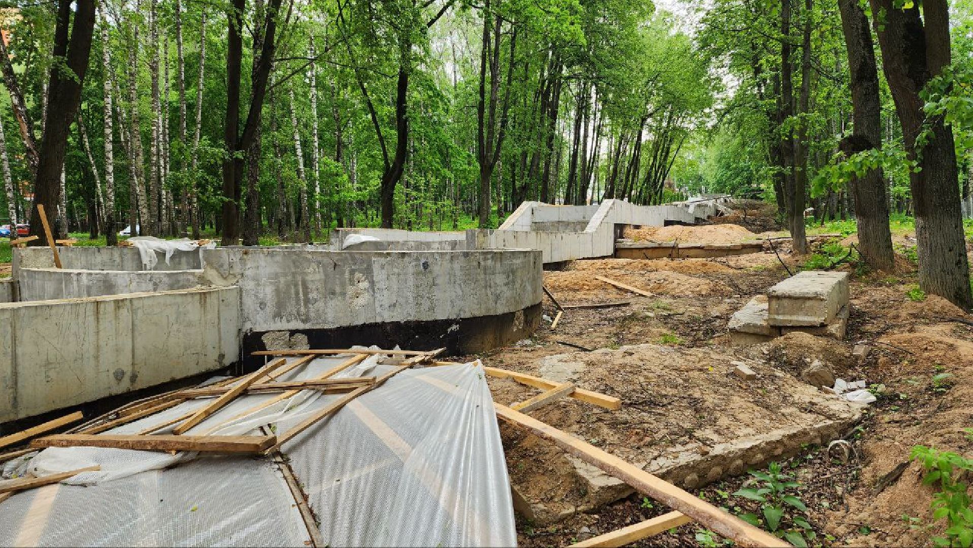 Дмитров, Парк Березовая роща, Реконструкция фонтана, Минблаго,