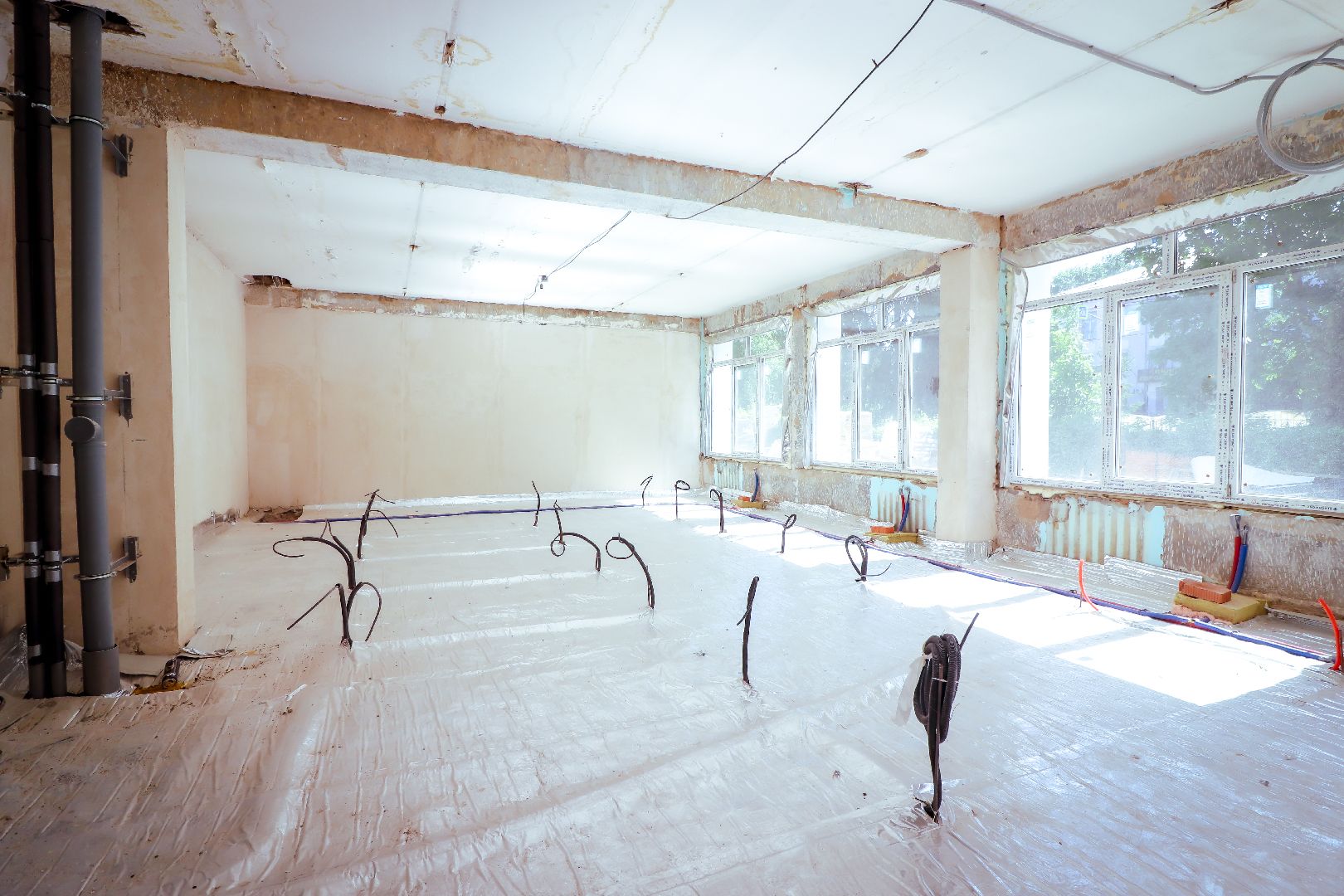 клин, общество, строительство, ремонт школы,