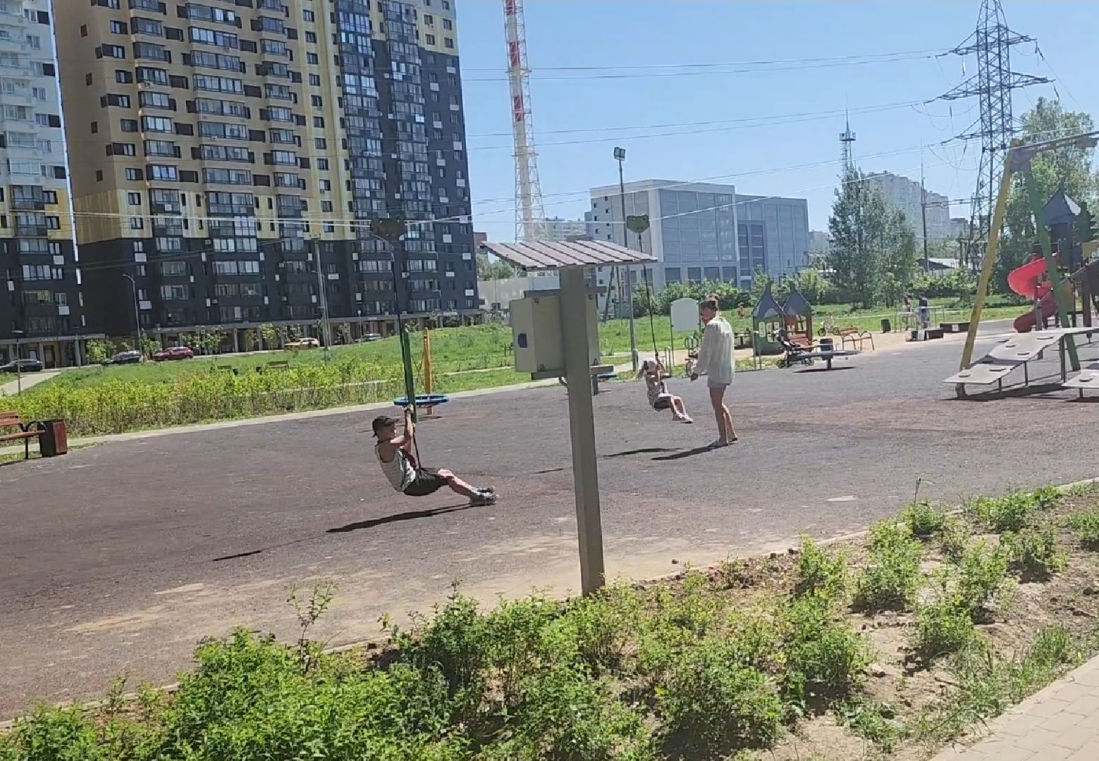 долгопрудный, жк бригантина, парк бригантины, канатная дорога, скейт-парк, столы для шахмат, дети, спорт - это жизнь,