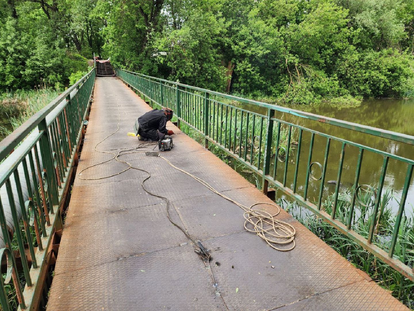 солнечногорск, мост, ремонт, жители , рабочие,