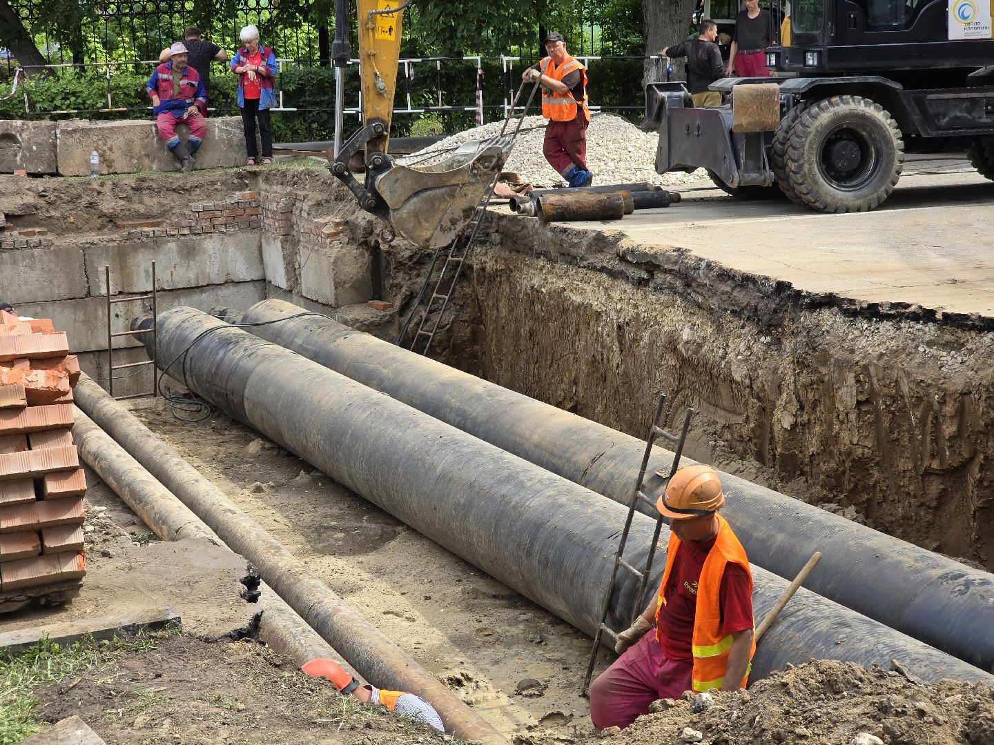 Коломна, ремонт теплотрассы, жкх,