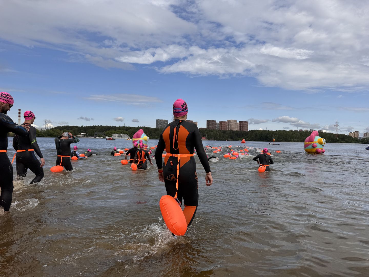 Заплыв на открытой воде, Красногорск, Пловцы-любители, Открытие пляжного сезона,