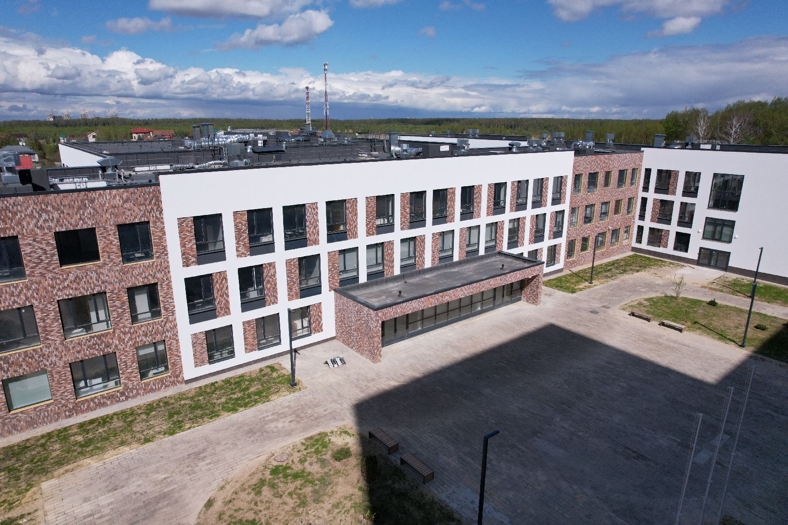 видео с коптера, школа в жк горки парк, школа в ленинском,